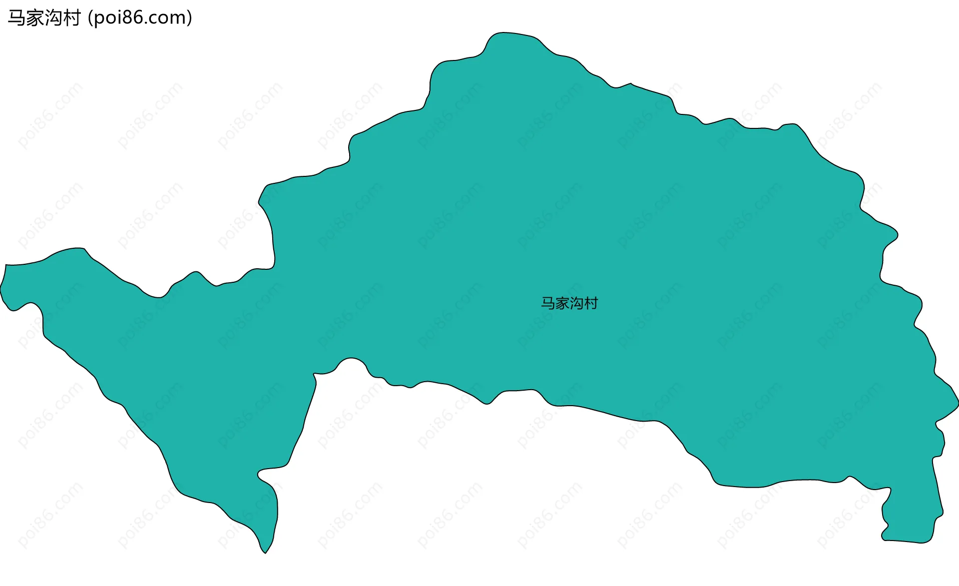 马家沟村边界地图