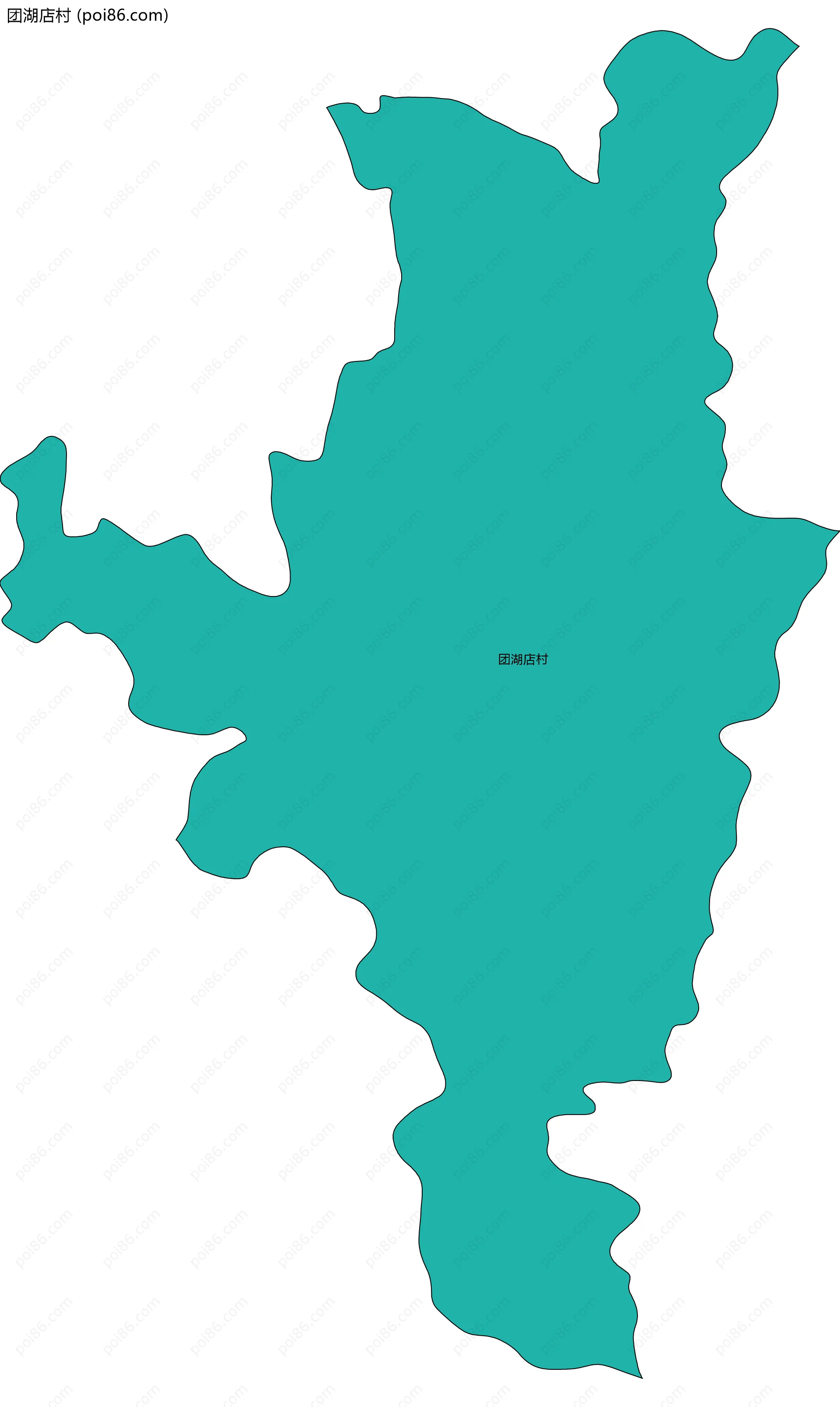 团湖店村边界地图