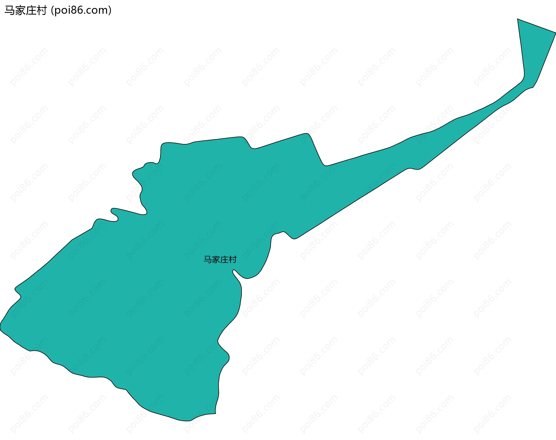 马家庄村边界地图
