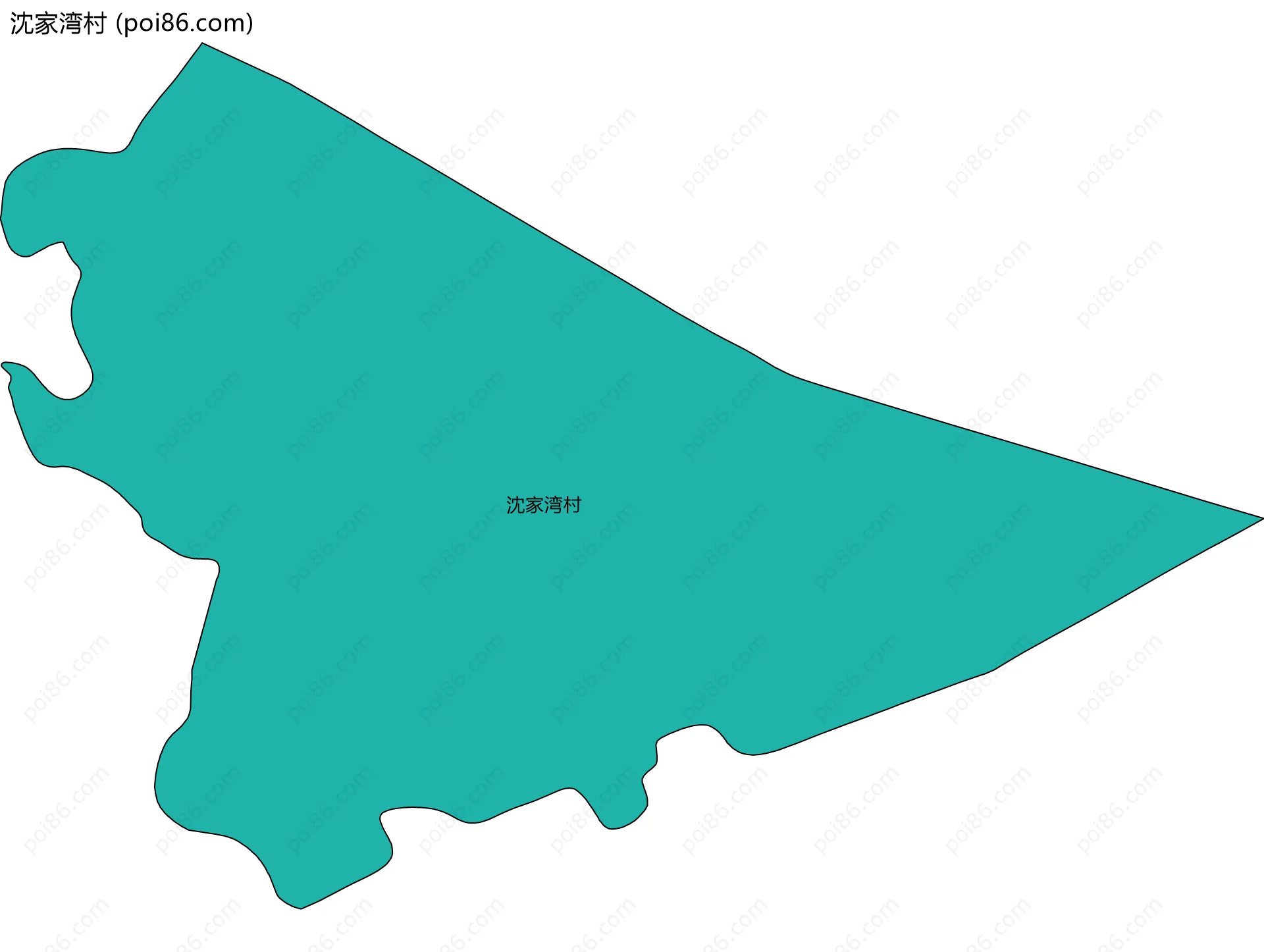 沈家湾村边界地图