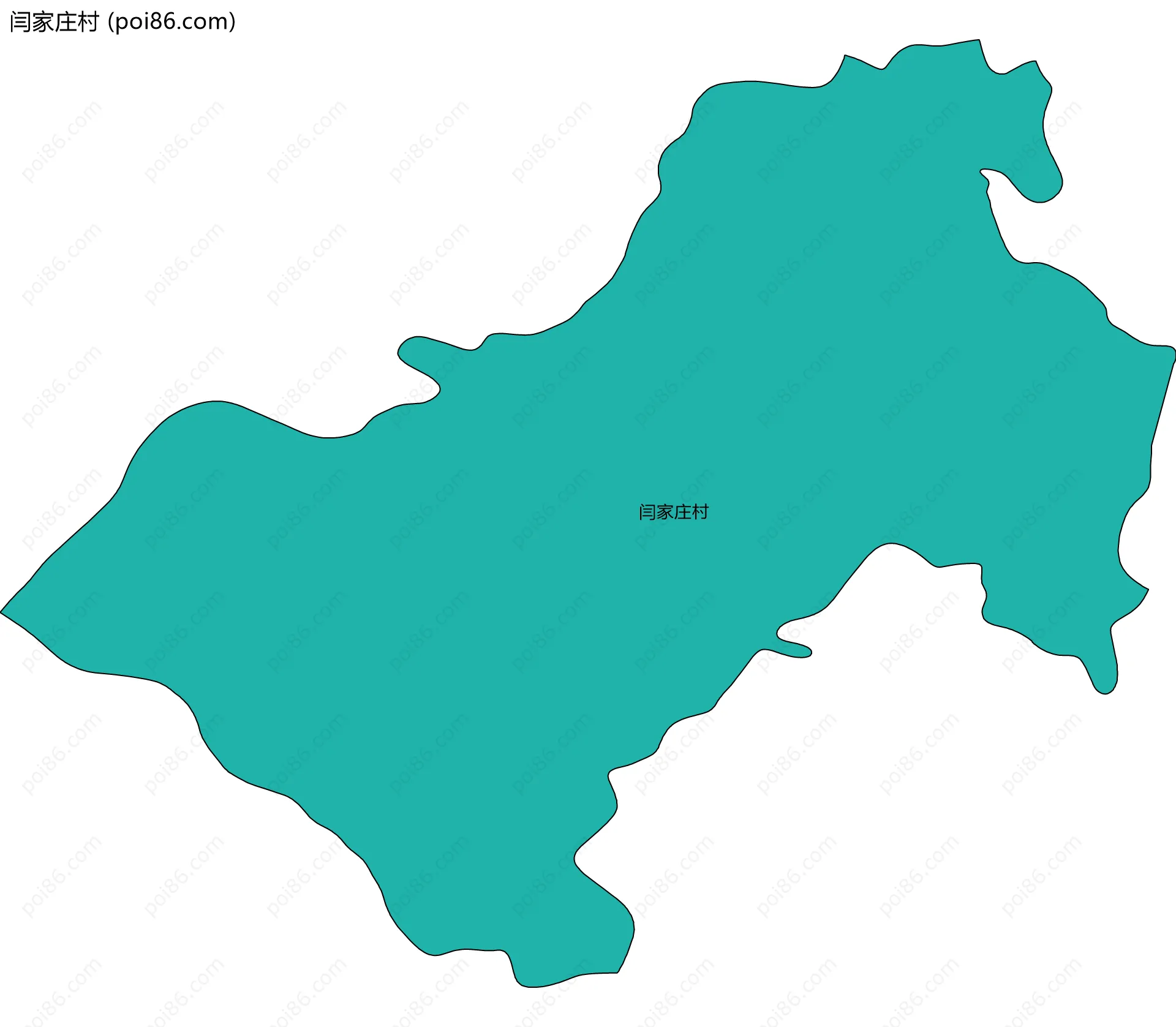 闫家庄村边界地图