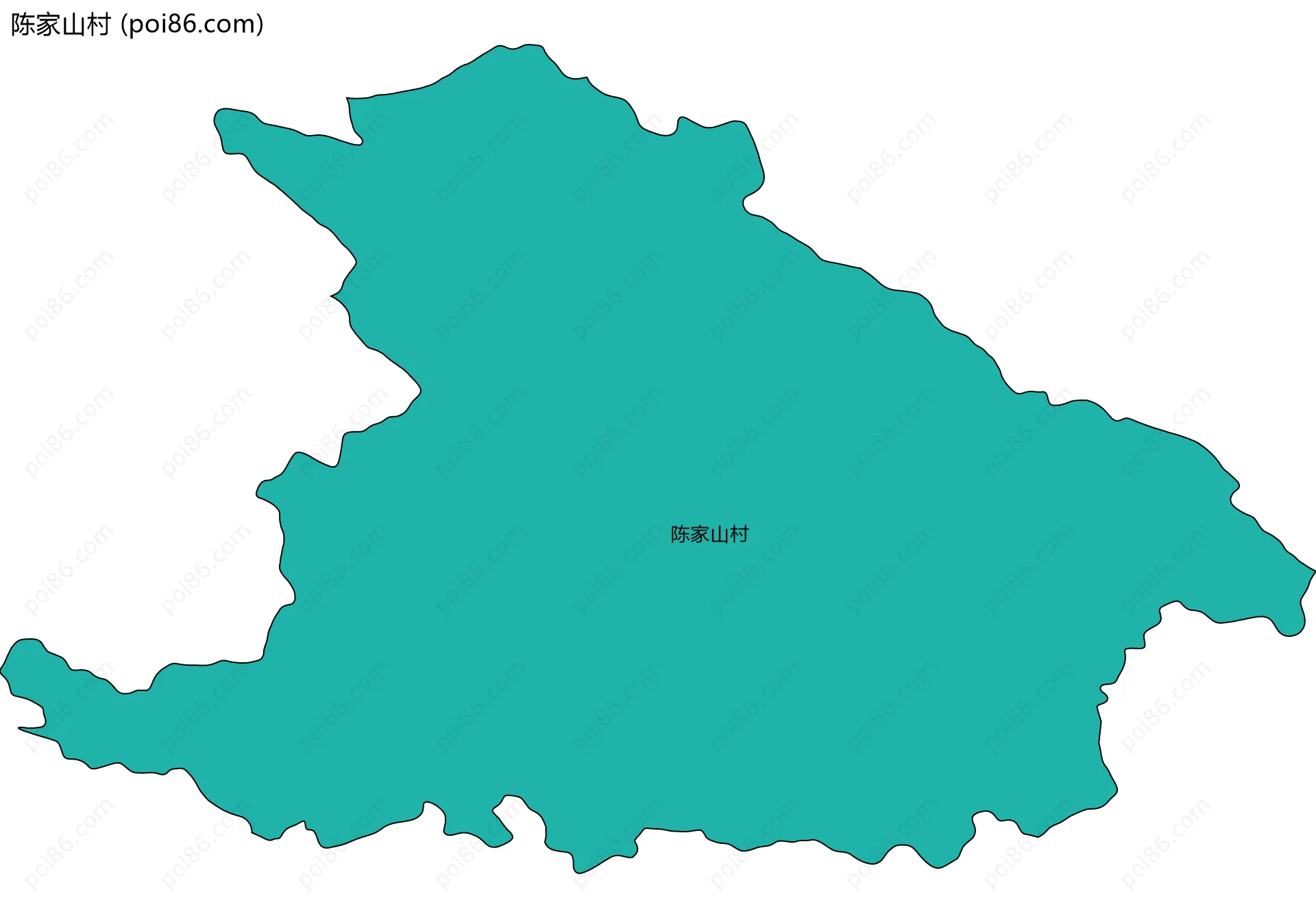 陈家山村边界地图