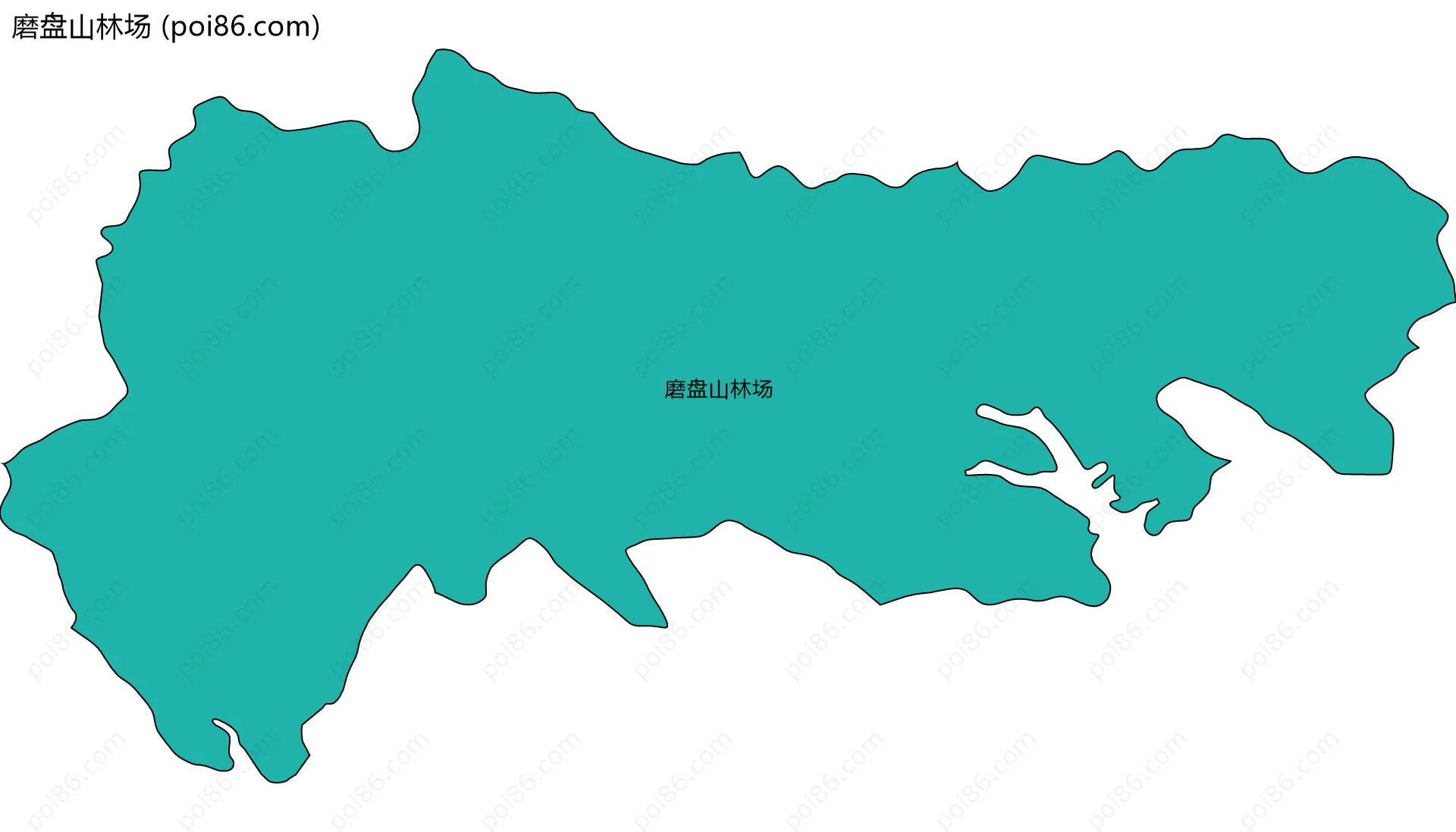 磨盘山林场边界地图