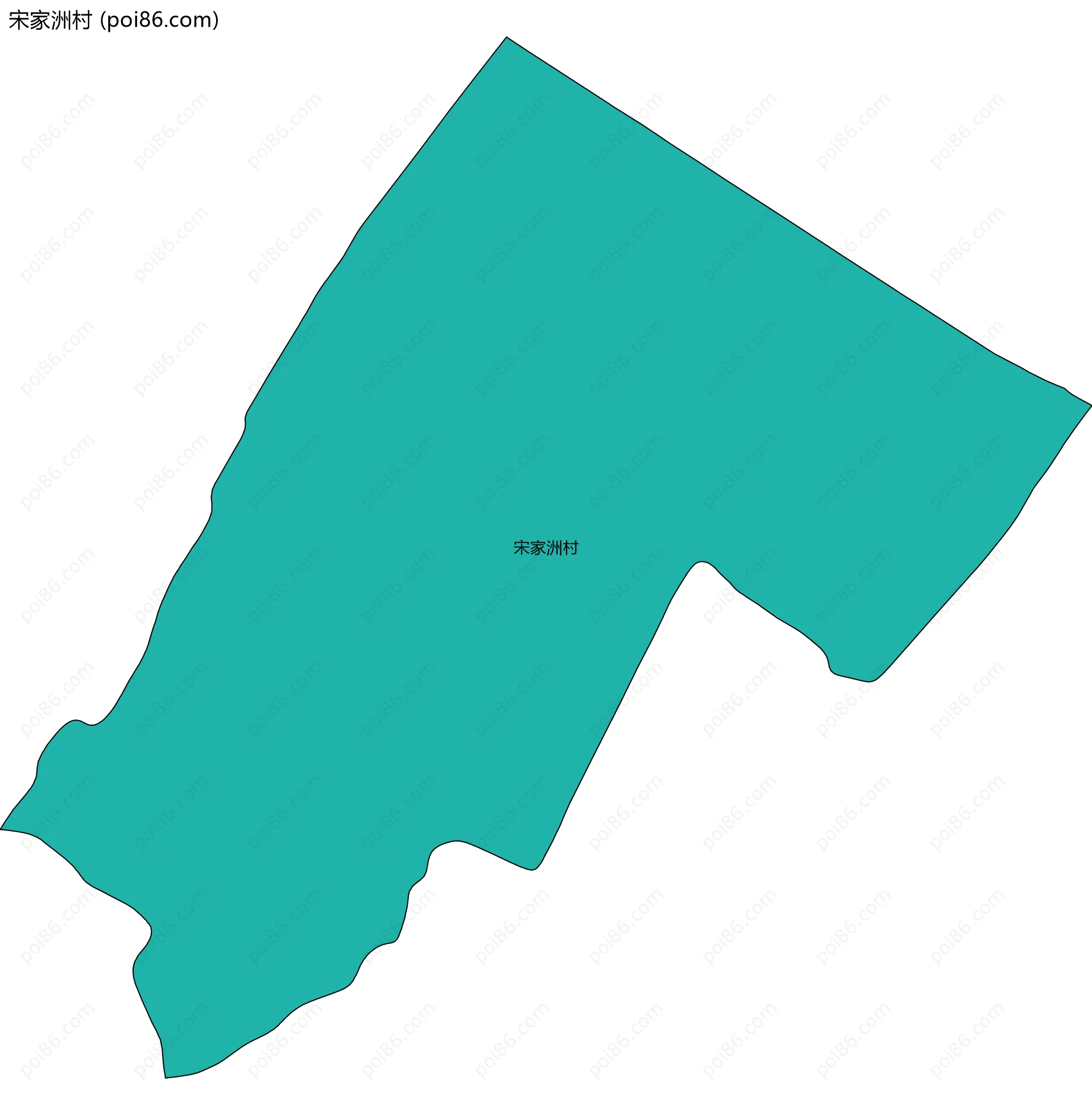 宋家洲村边界地图