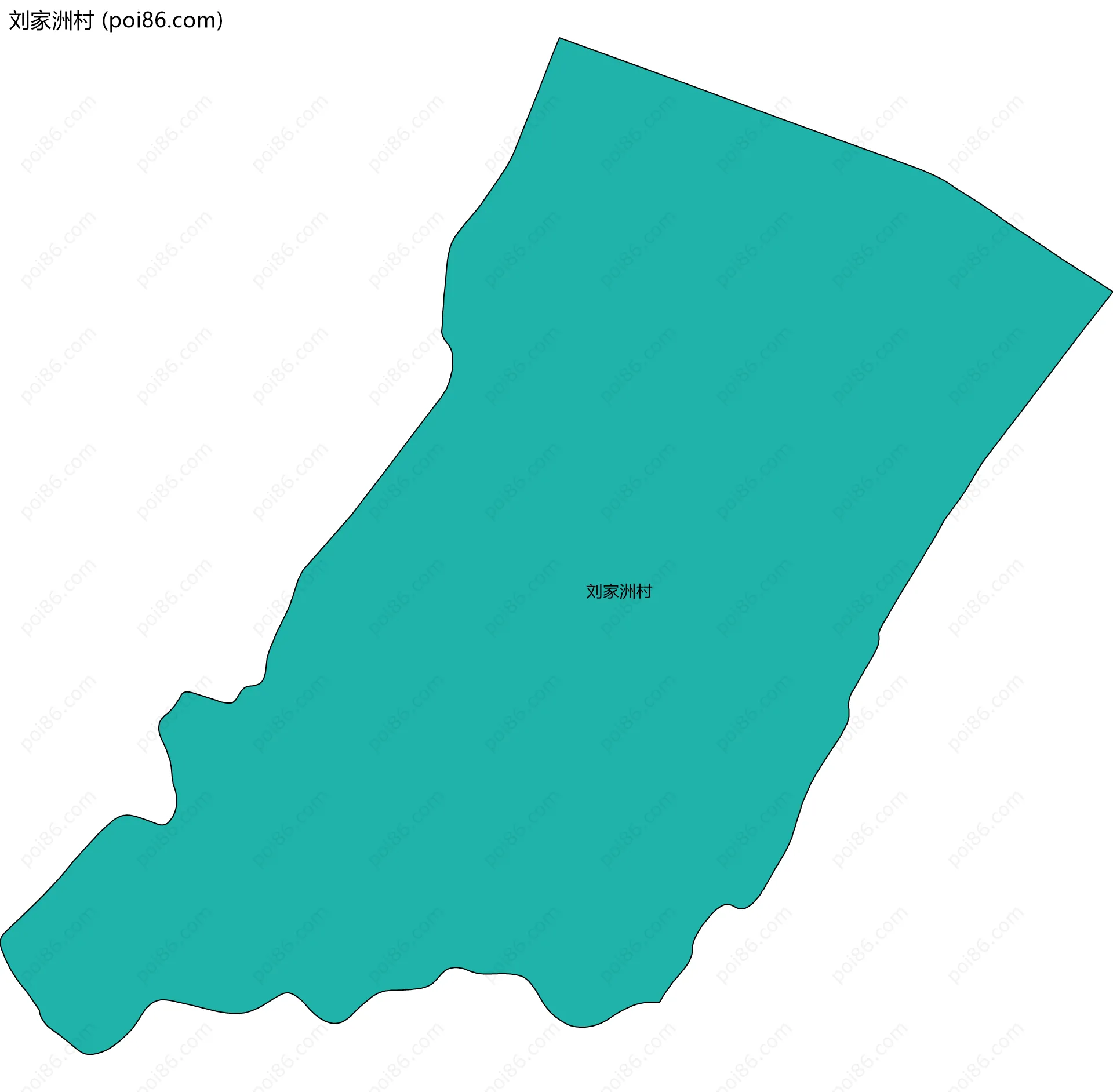 刘家洲村边界地图