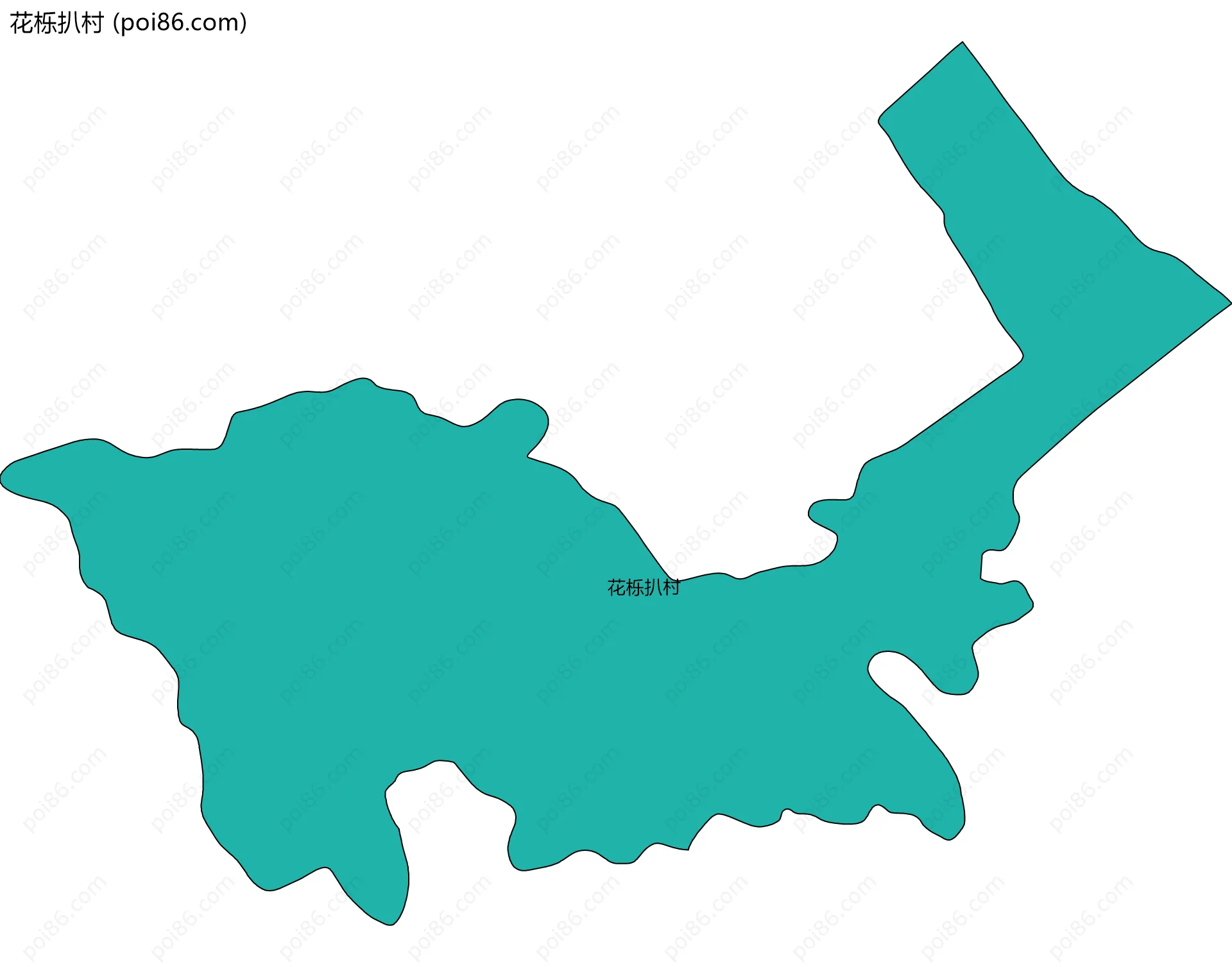 花栎扒村边界地图