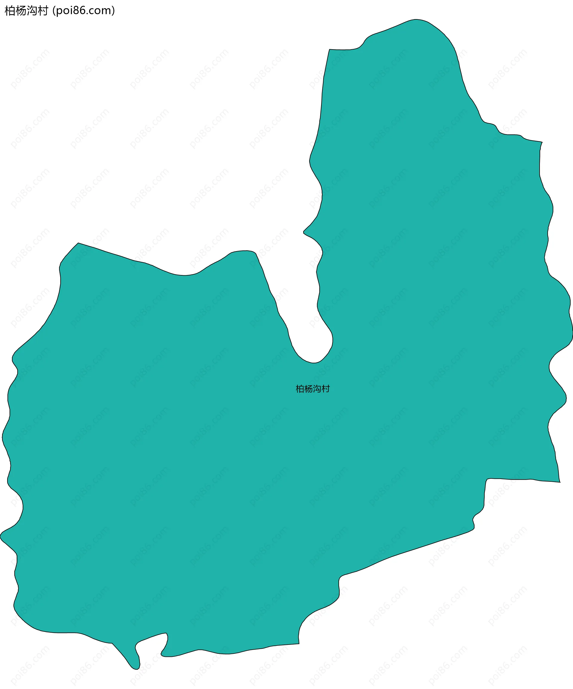 柏杨沟村边界地图