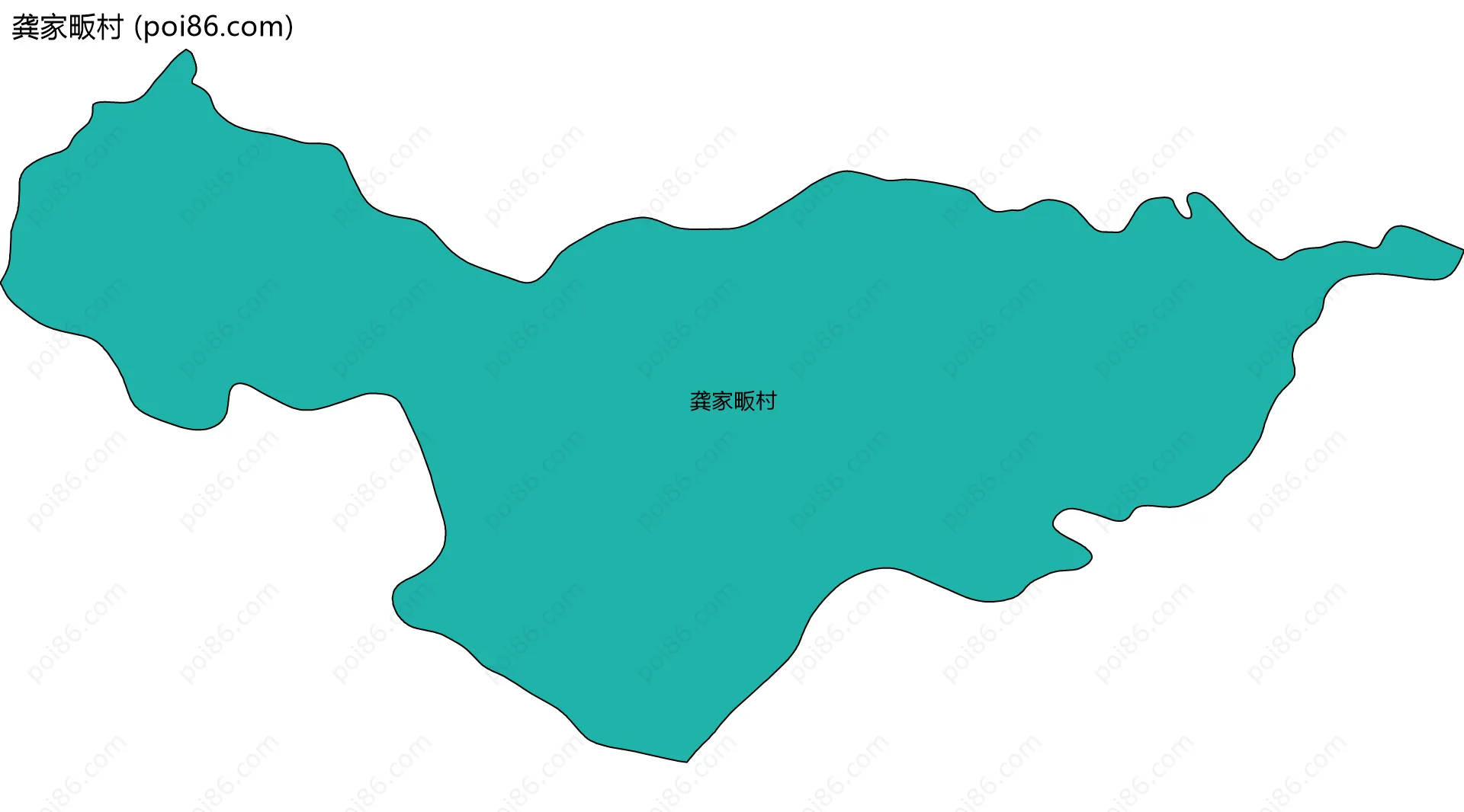 龚家畈村边界地图