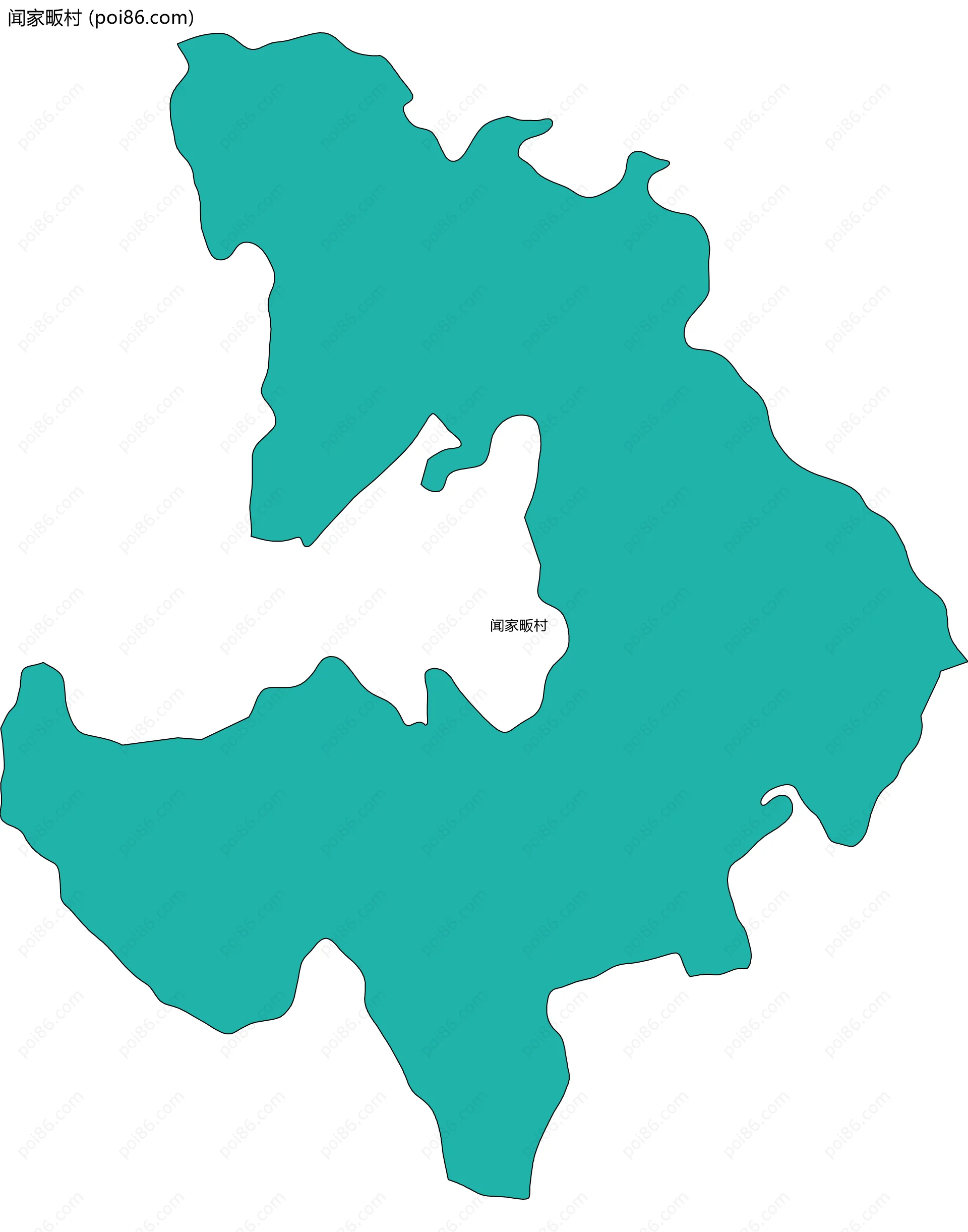 闻家畈村边界地图