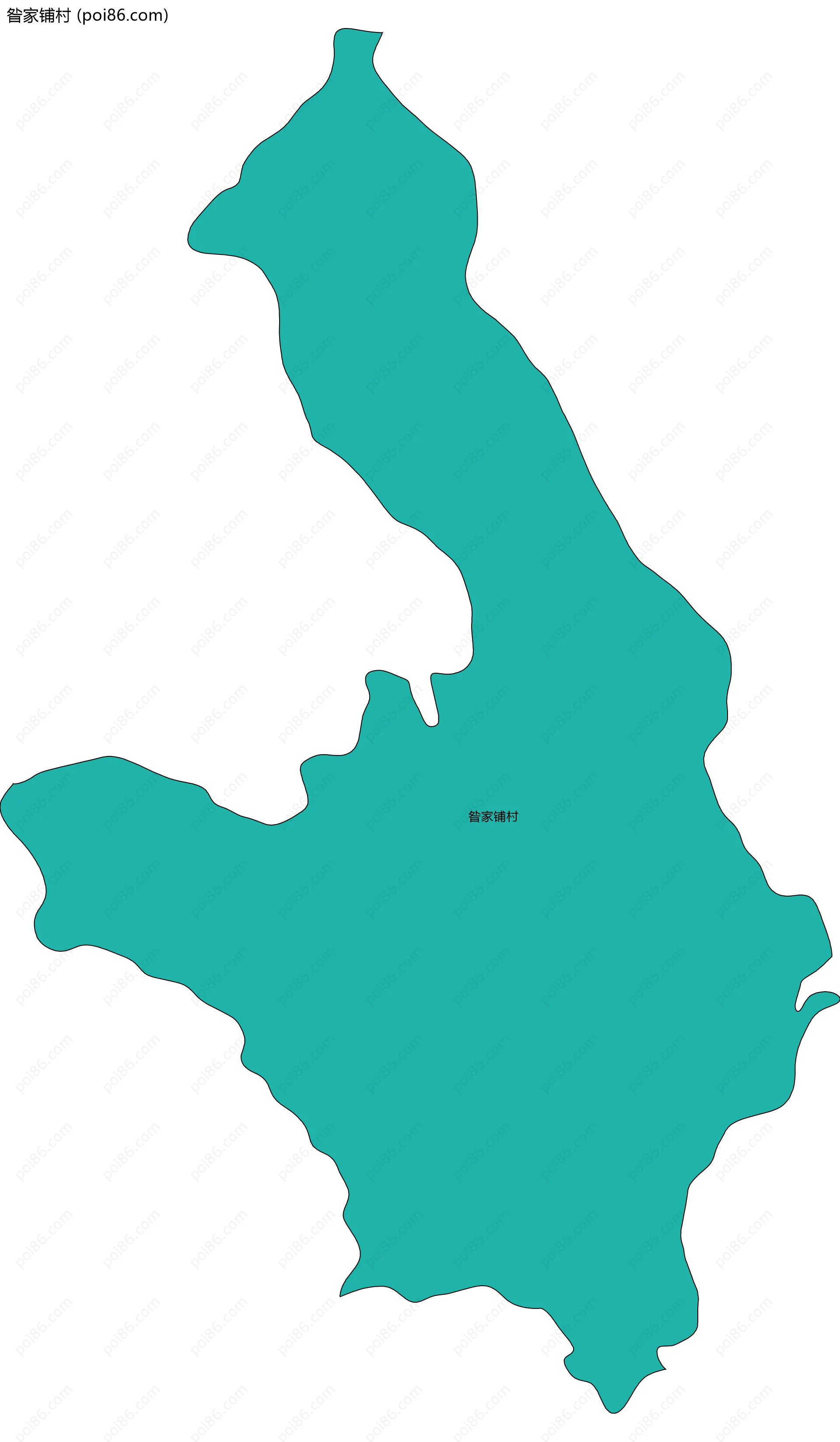 昝家铺村边界地图