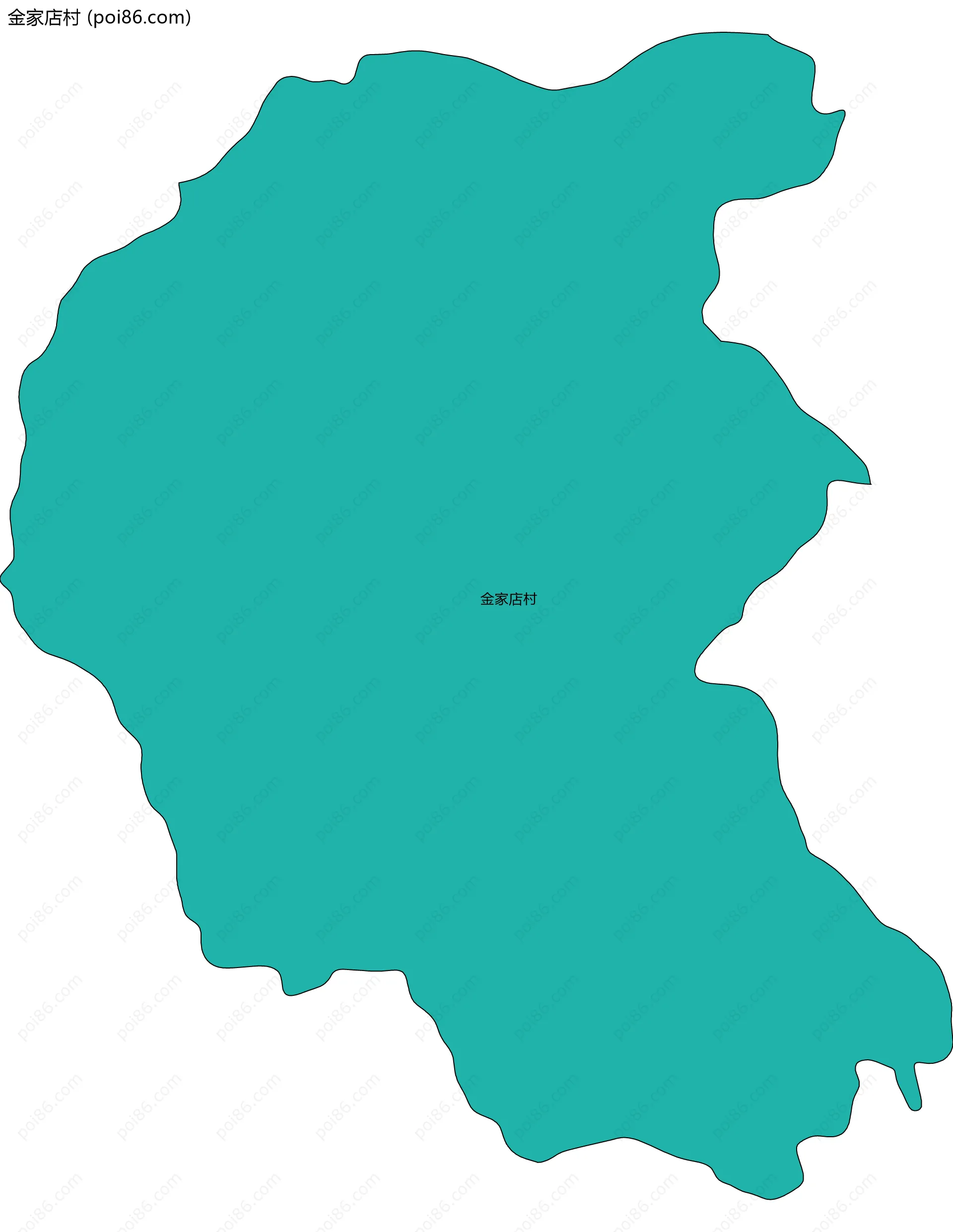 金家店村边界地图