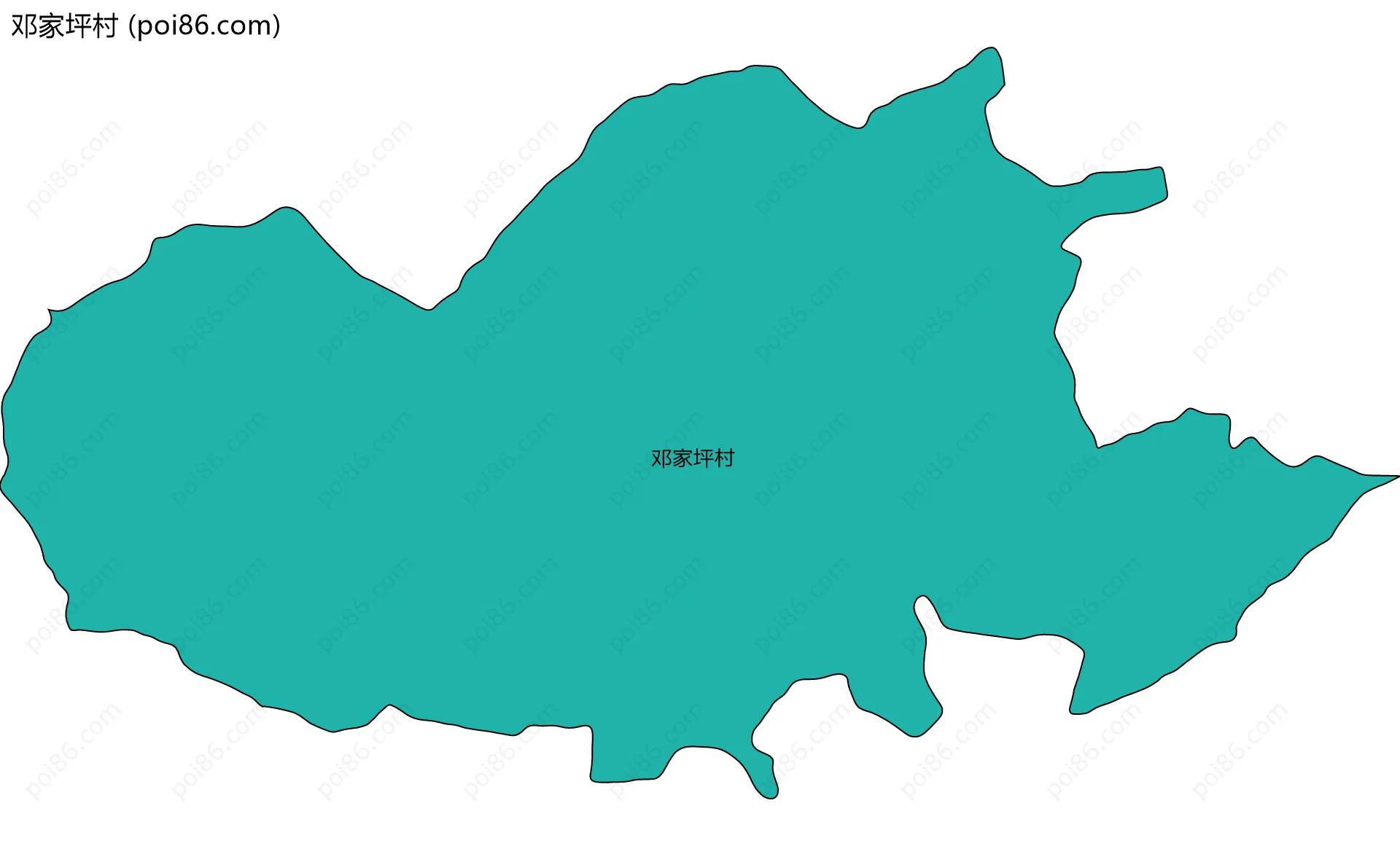 邓家坪村边界地图