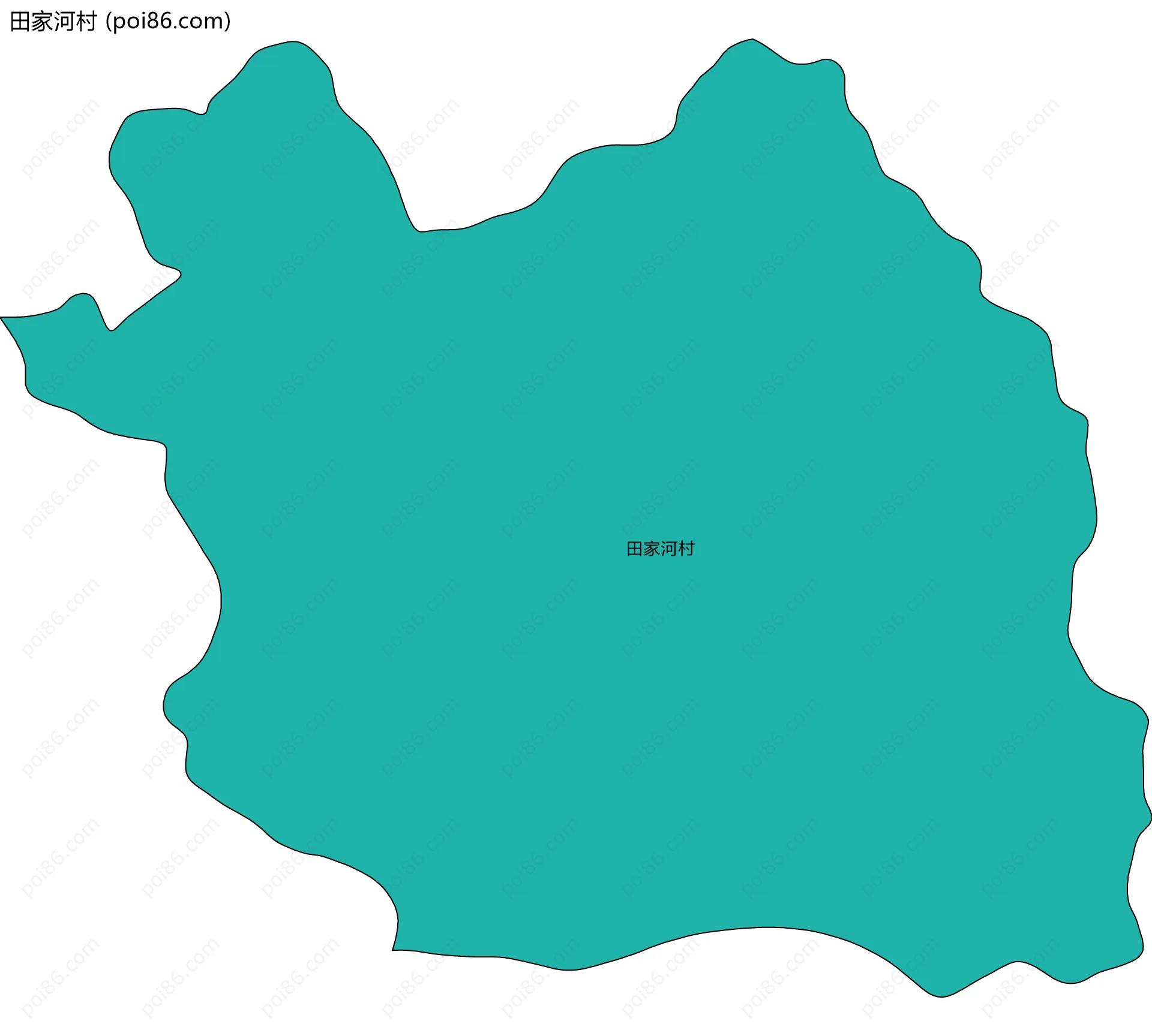 田家河村边界地图