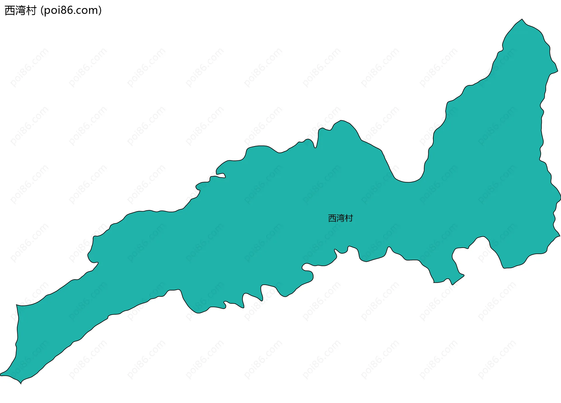 西湾村边界地图