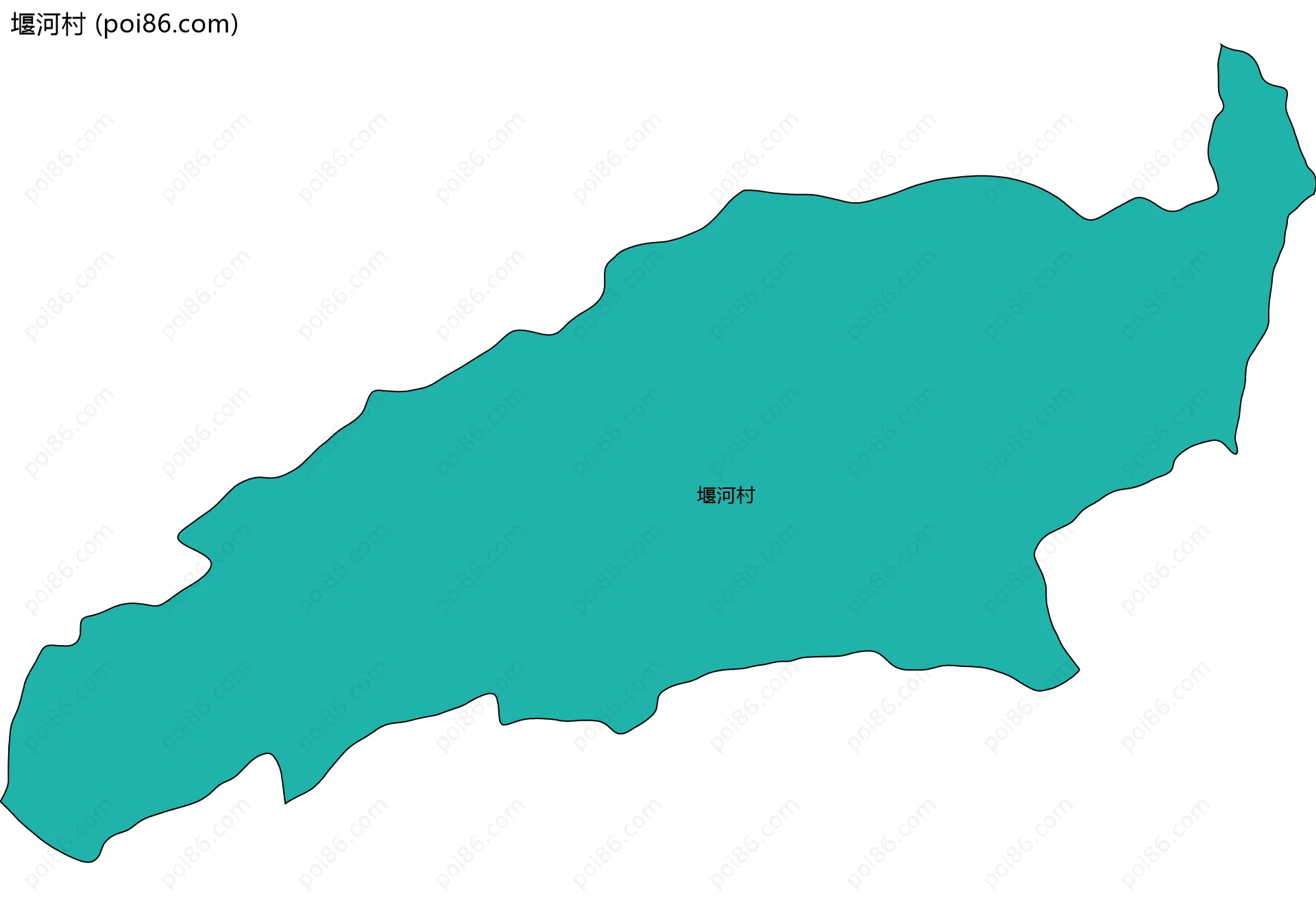 堰河村边界地图