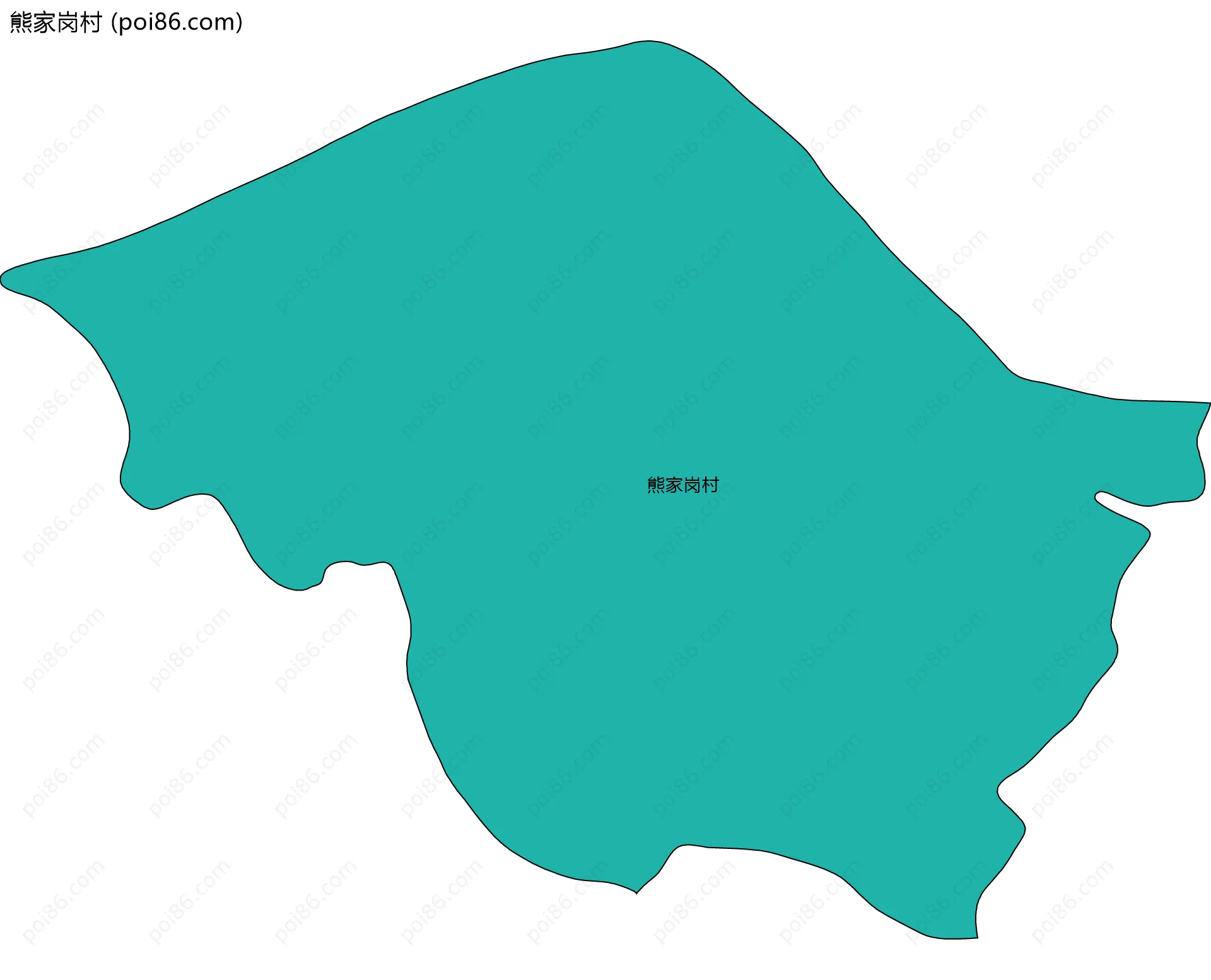 熊家岗村边界地图