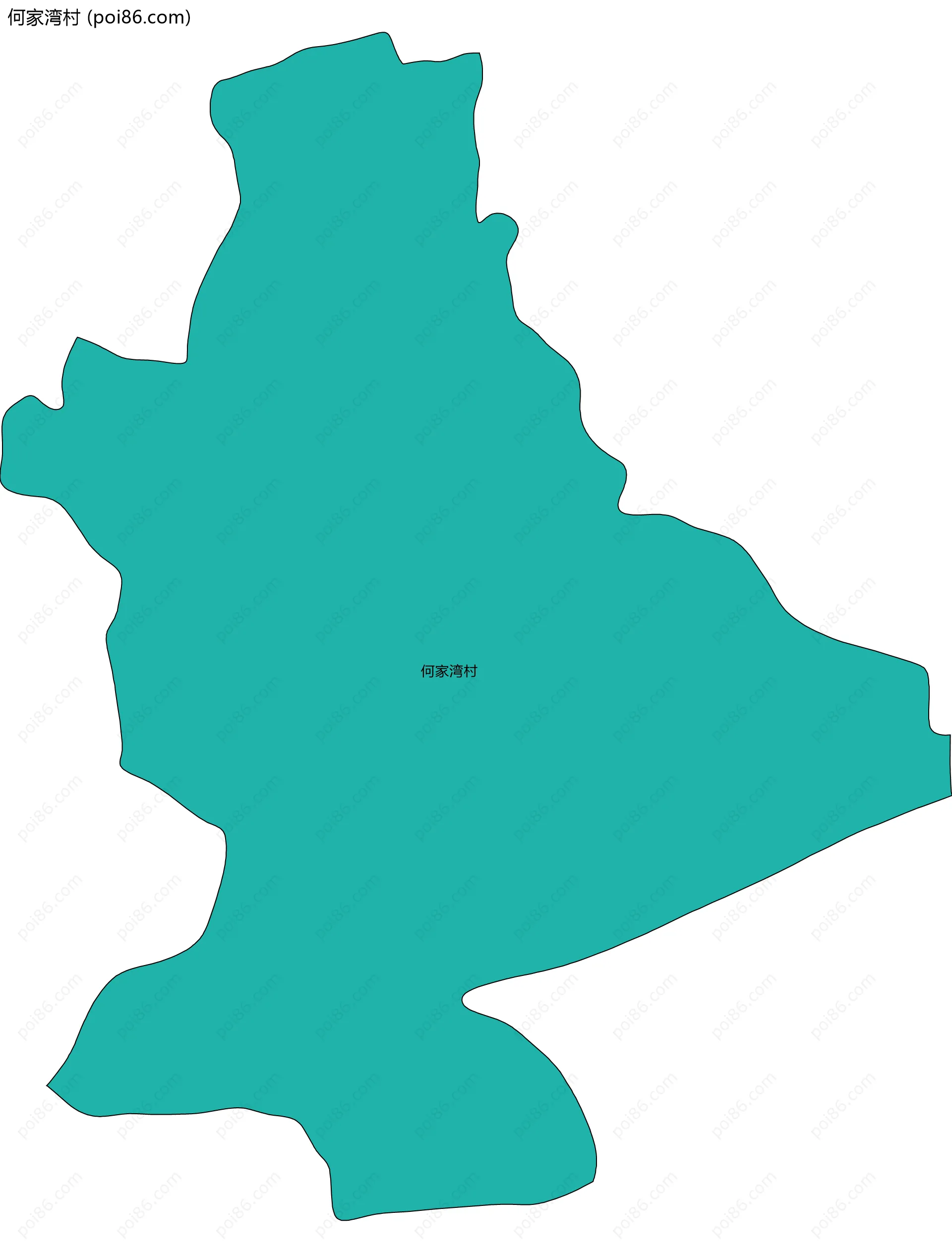 何家湾村边界地图