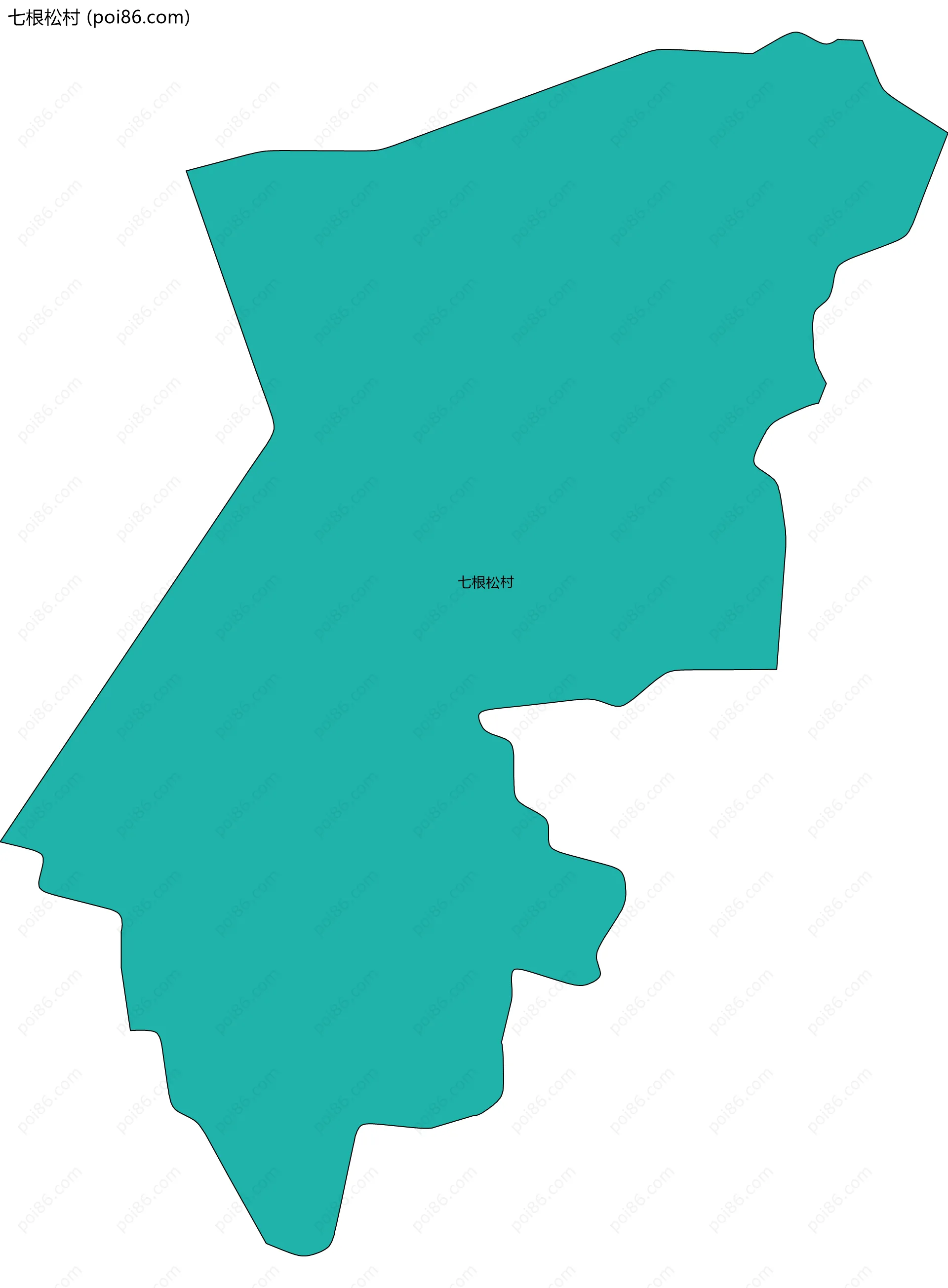 七根松村边界地图
