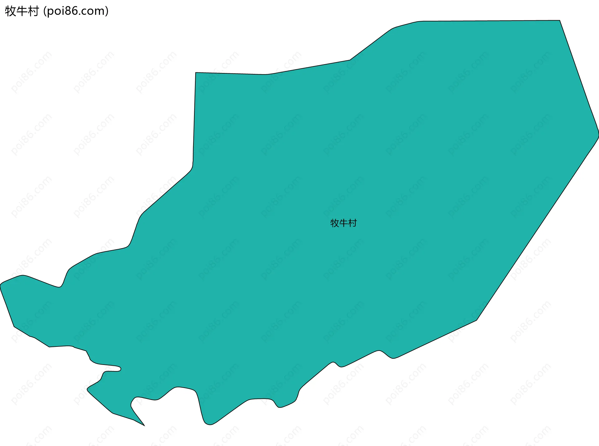 牧牛村边界地图