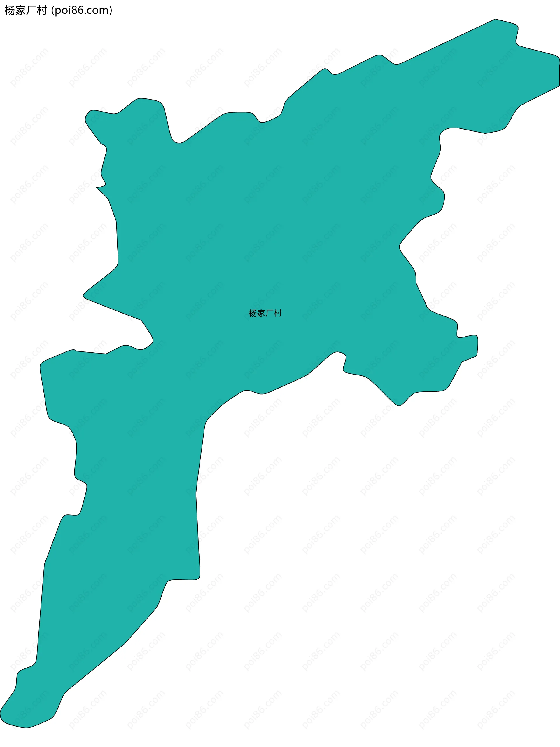 杨家厂村边界地图