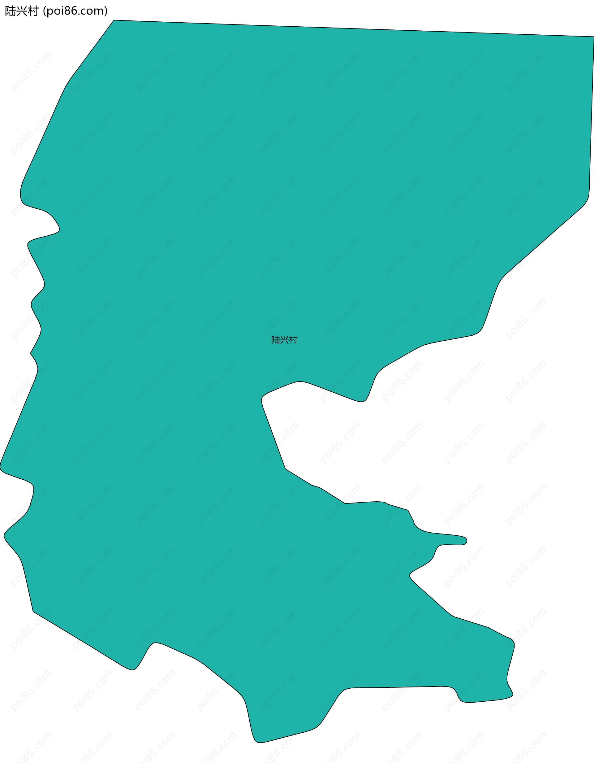 陆兴村边界地图