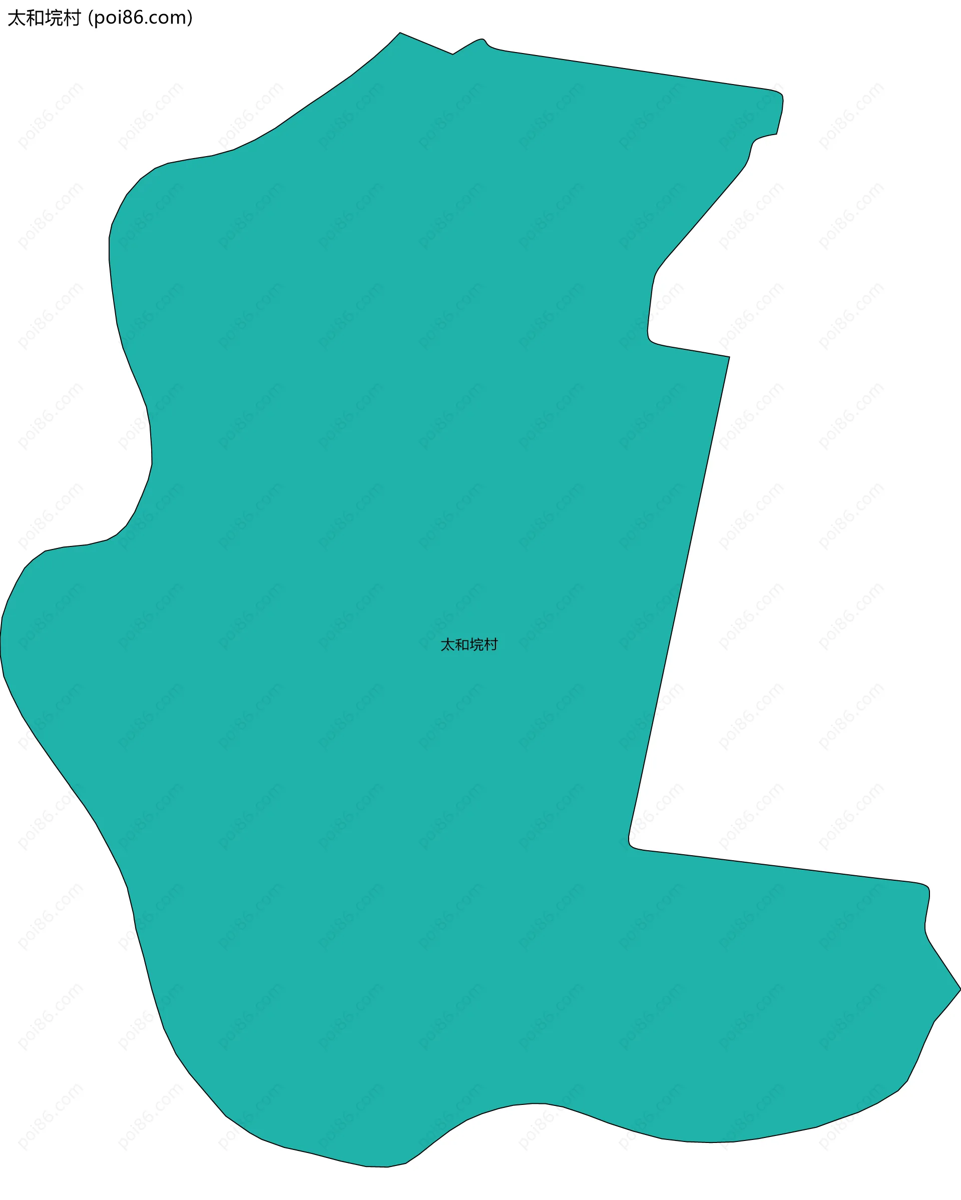 太和垸村边界地图