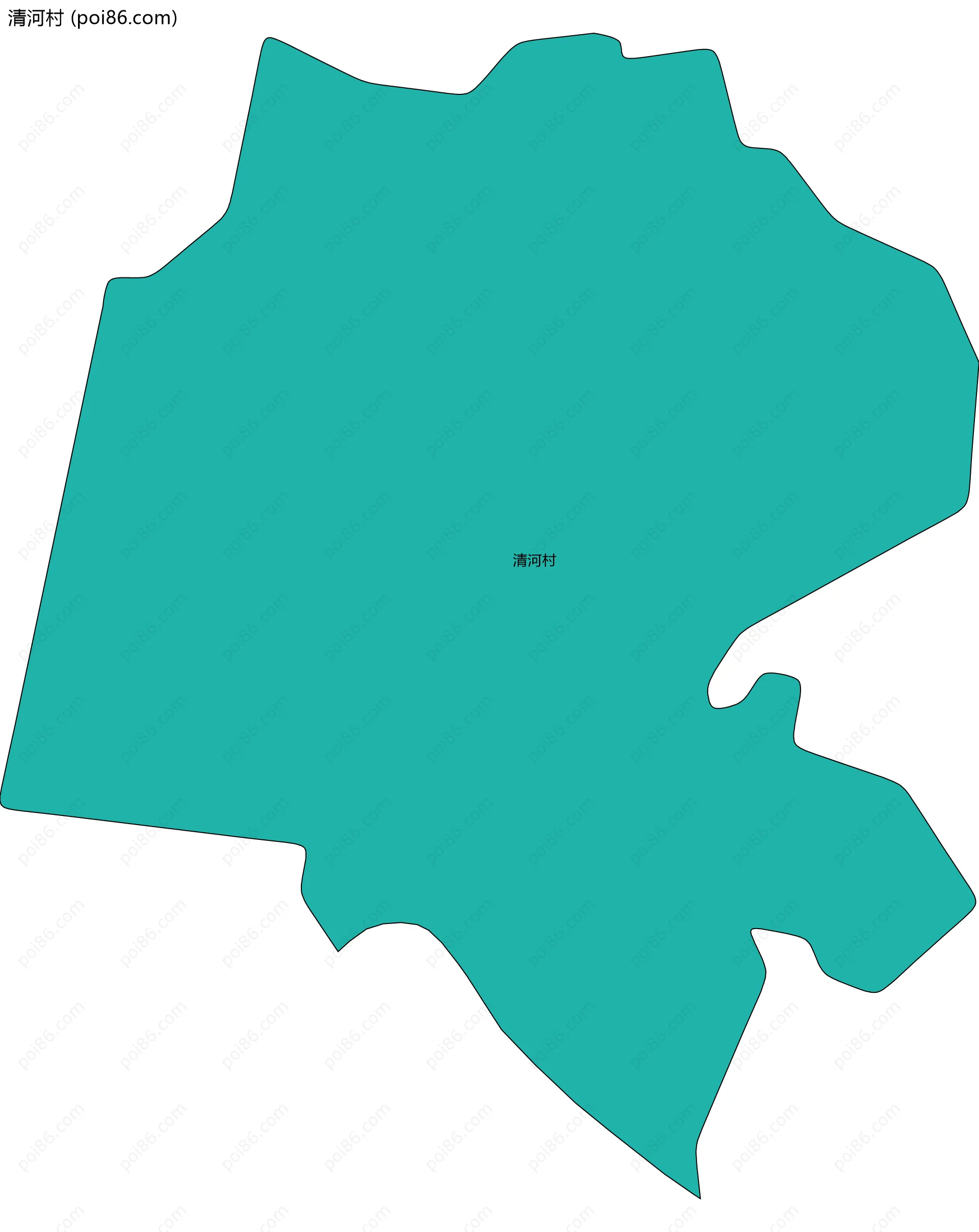 清河村边界地图