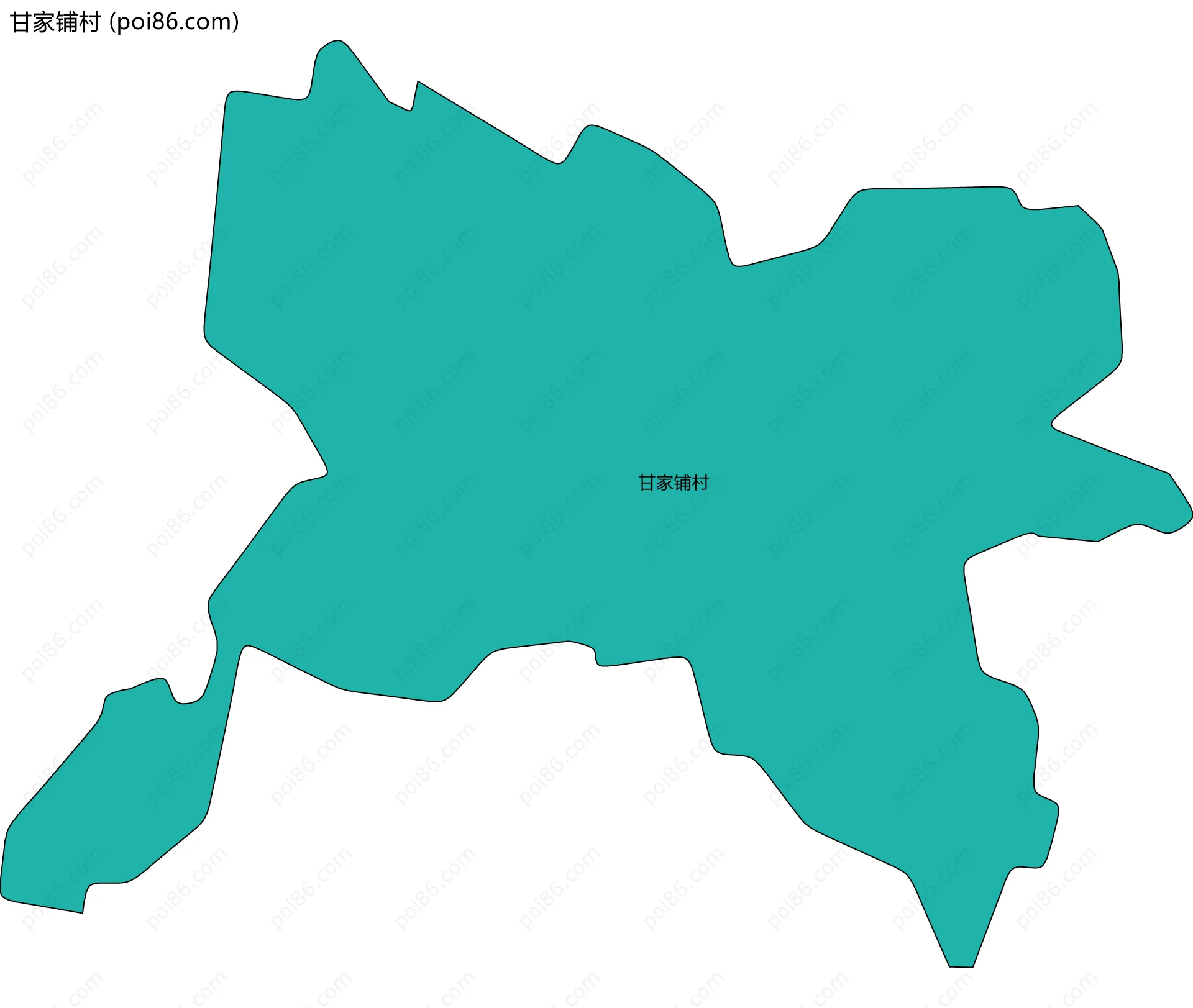 甘家铺村边界地图