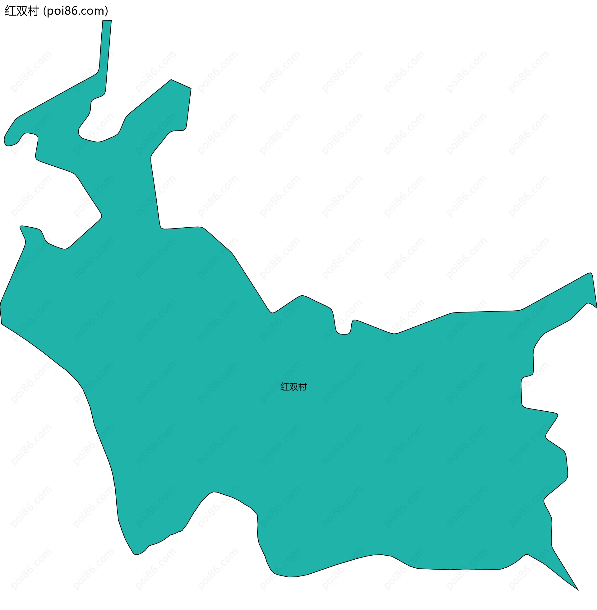 红双村边界地图