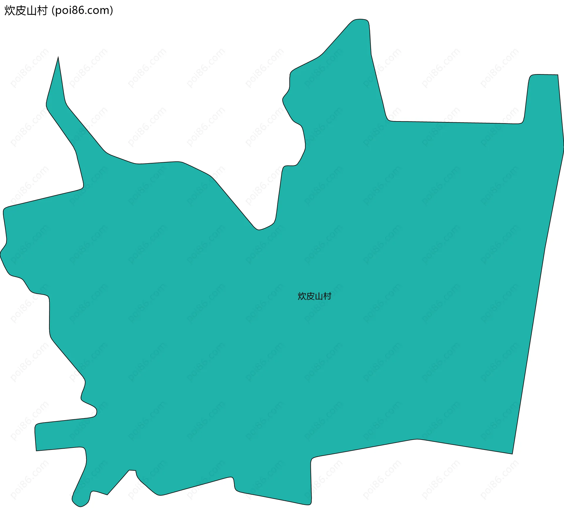 炊皮山村边界地图
