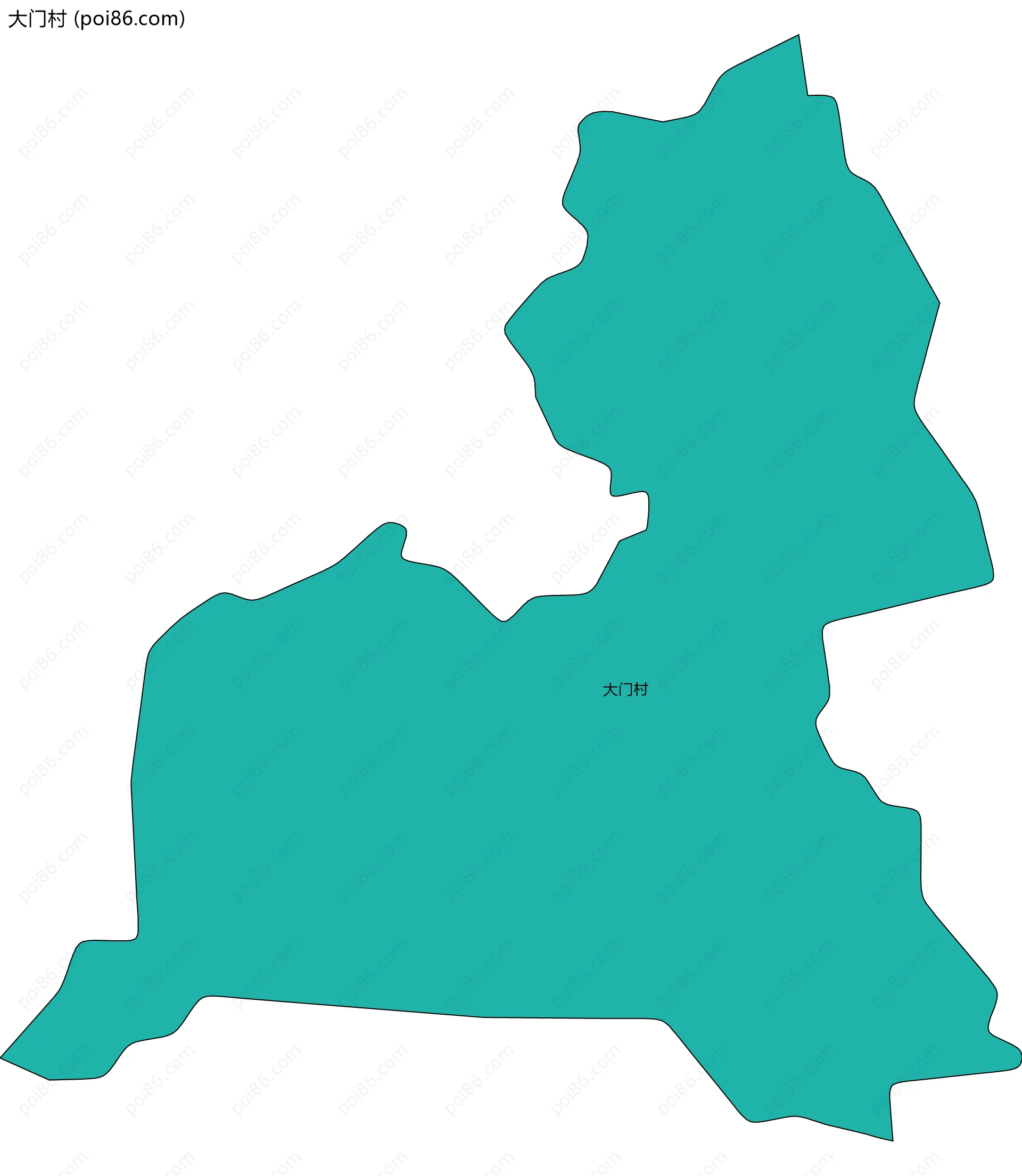 大门村边界地图