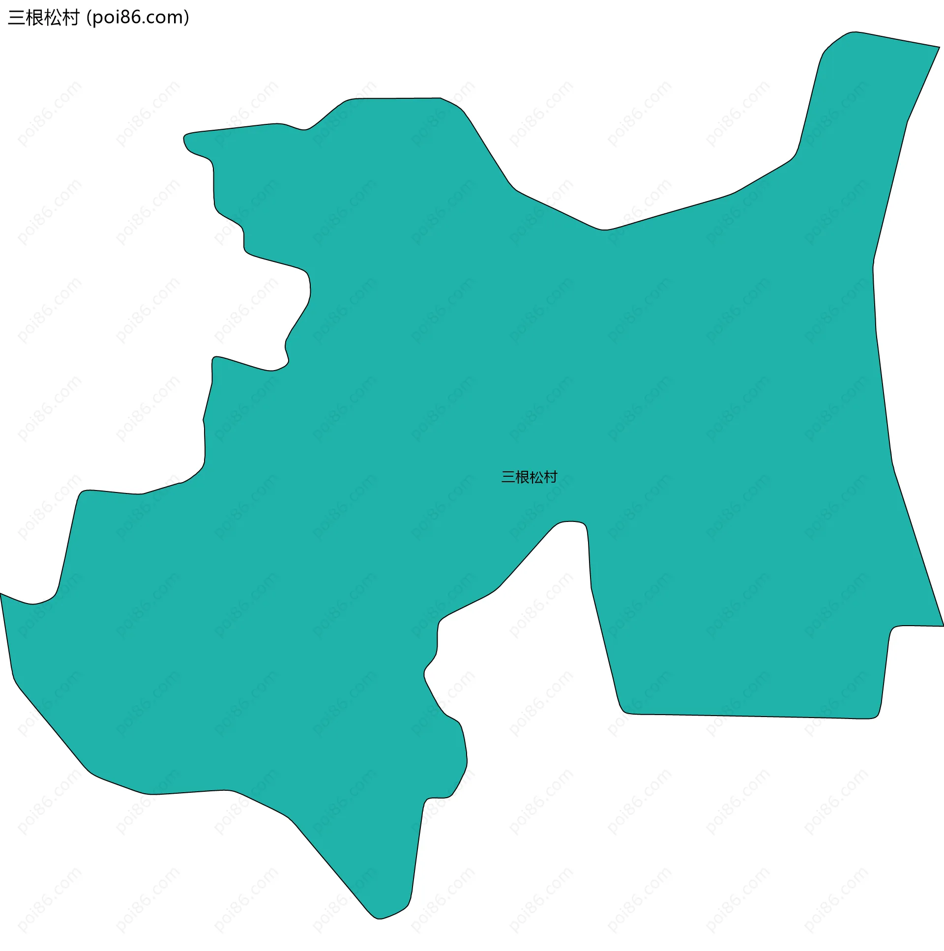 三根松村边界地图