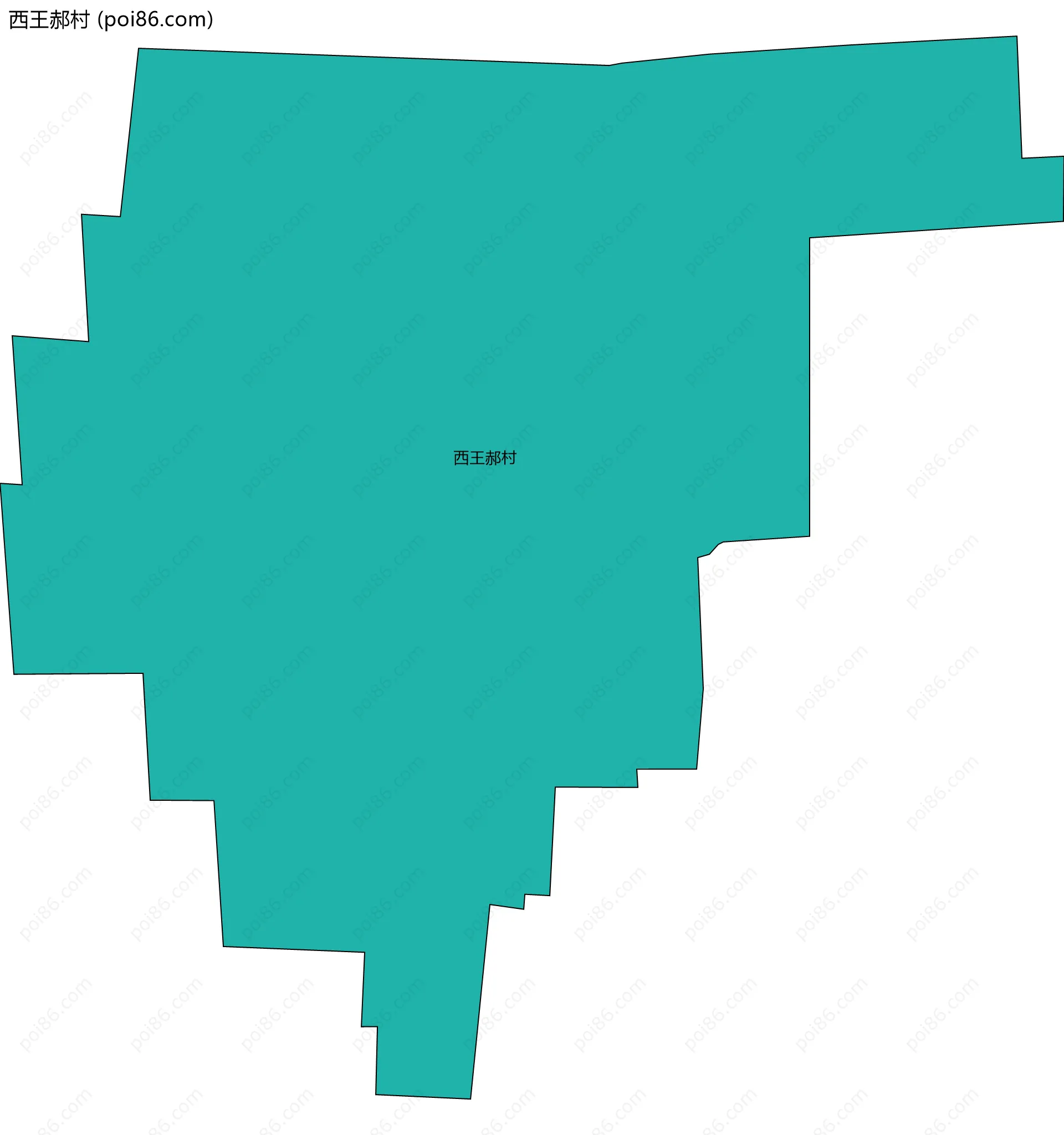 西王郝村边界地图