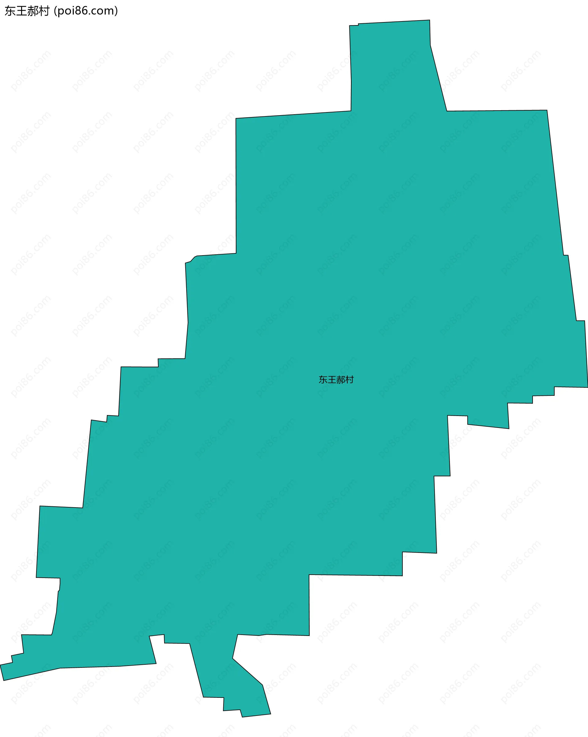 东王郝村边界地图