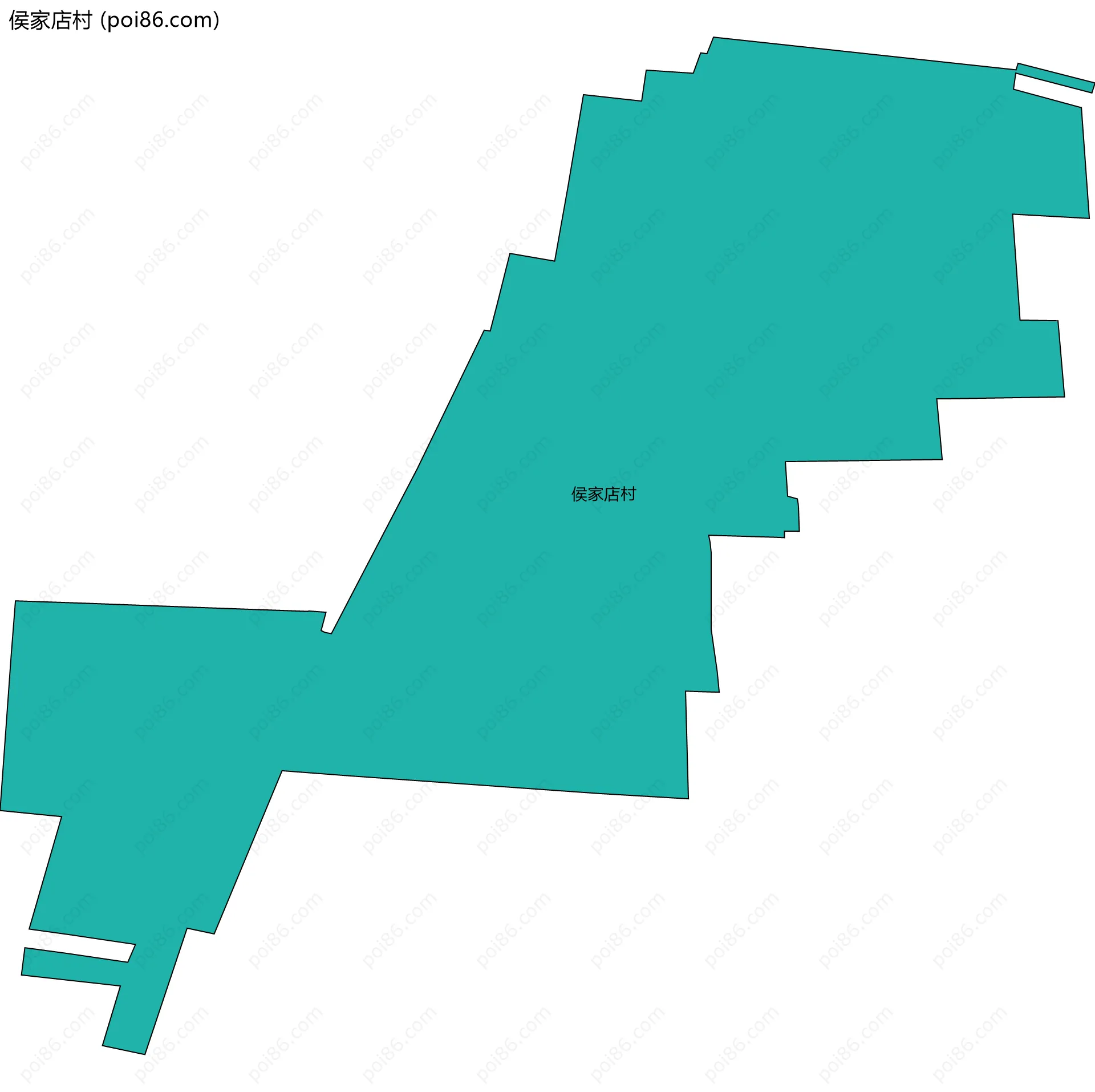 侯家店村边界地图