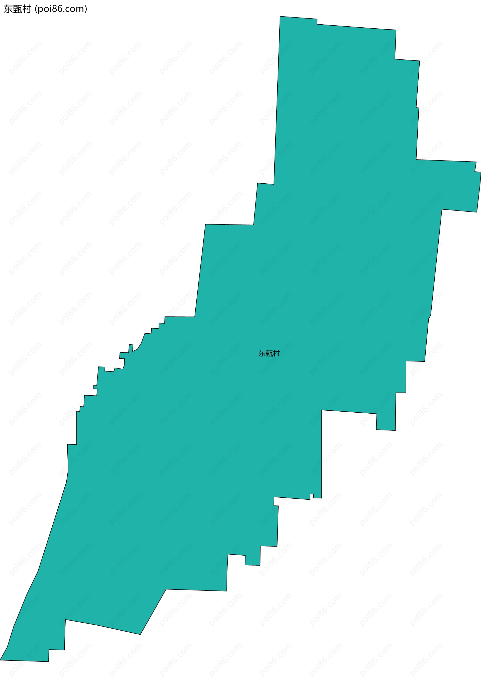 东甄村边界地图