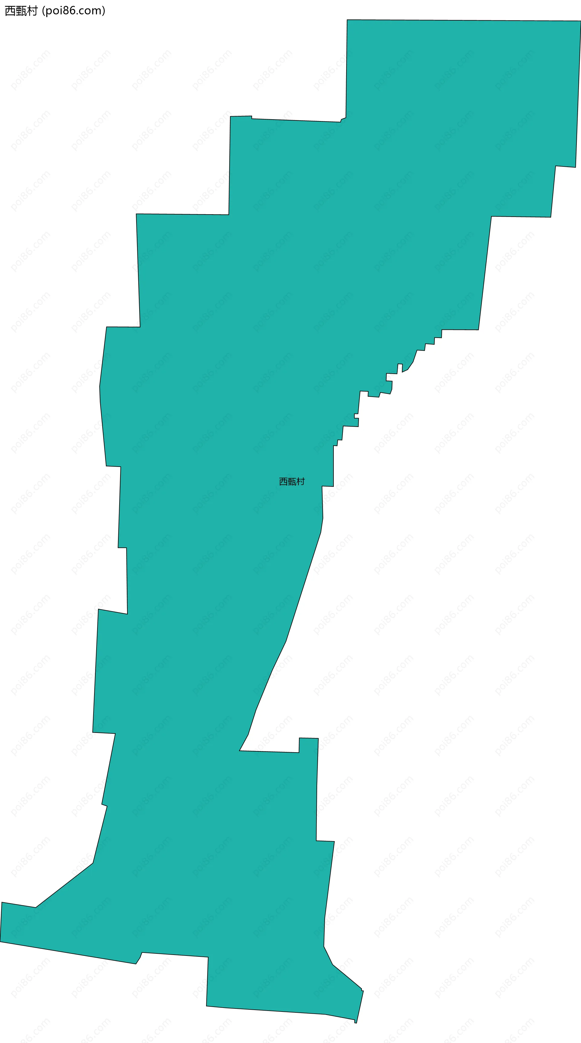 西甄村边界地图