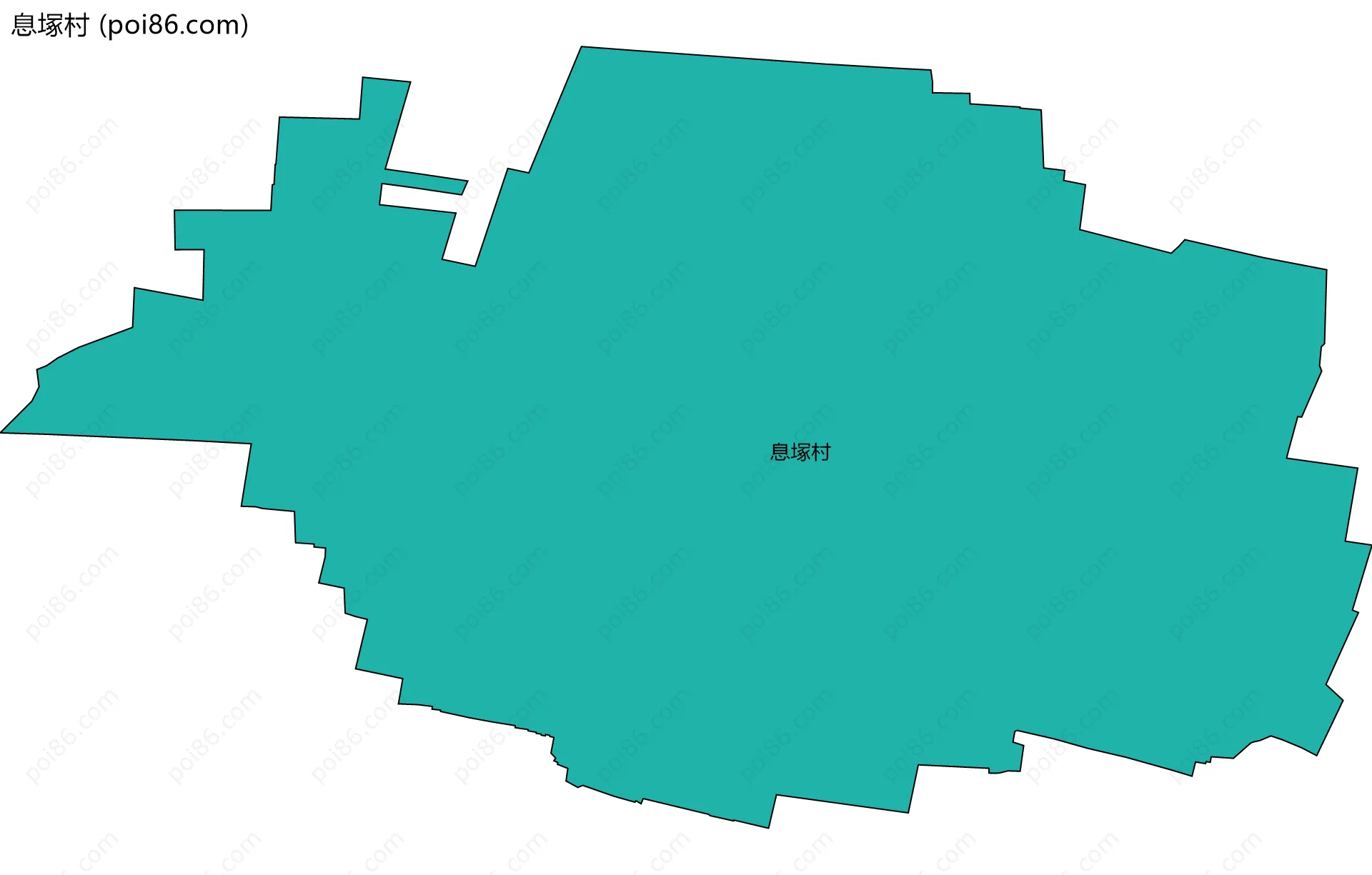 息塚村边界地图