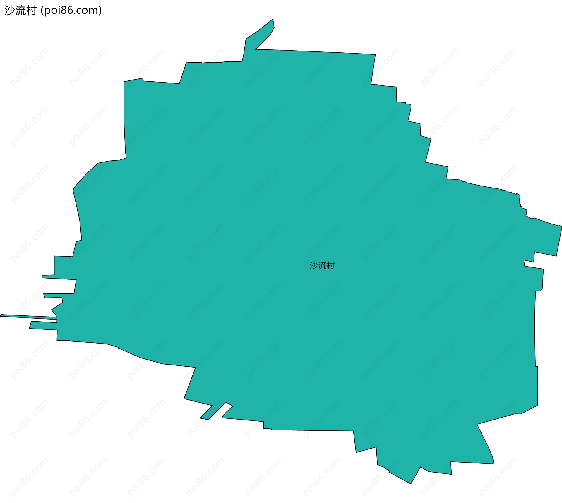 沙流村边界地图