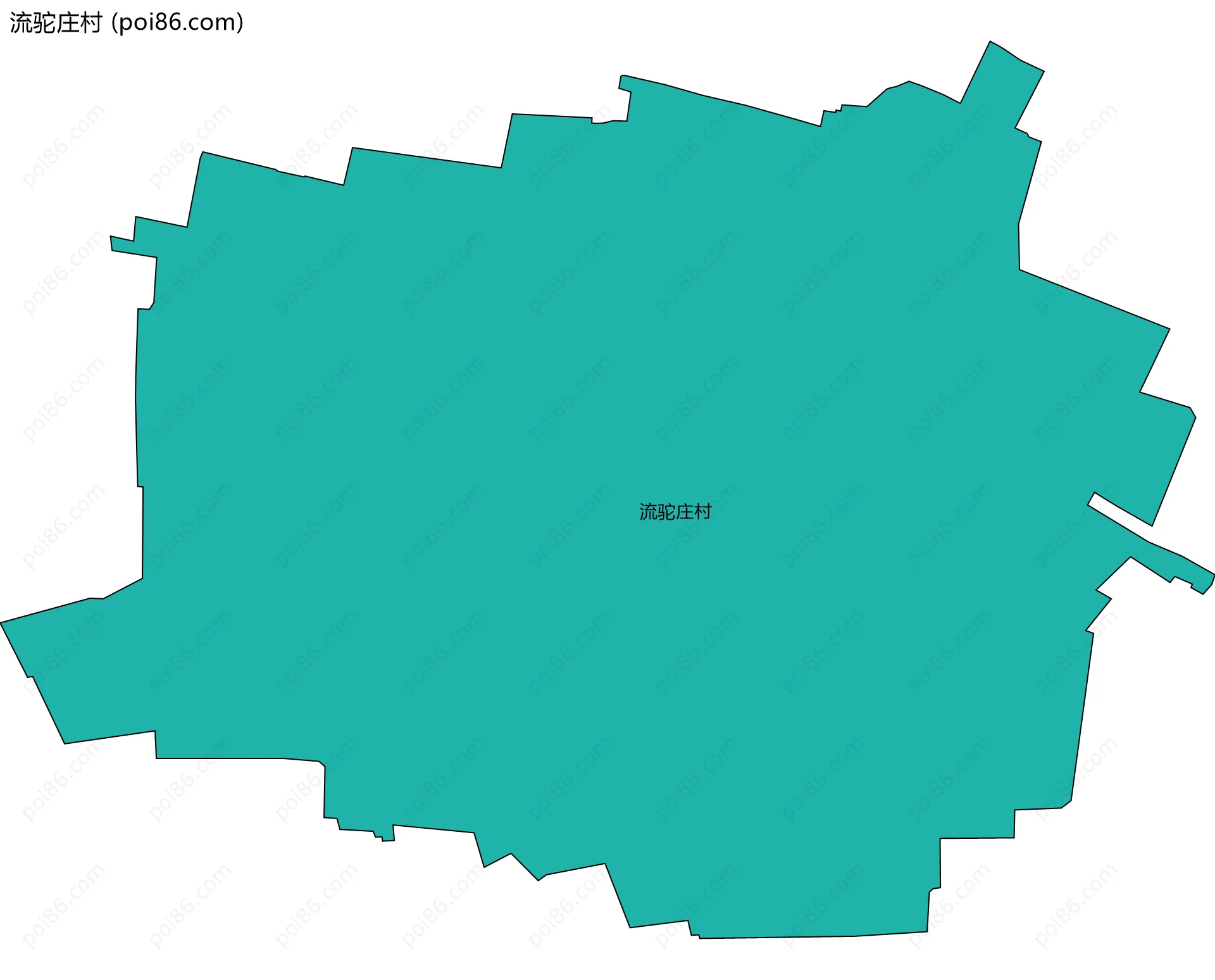 流驼庄村边界地图