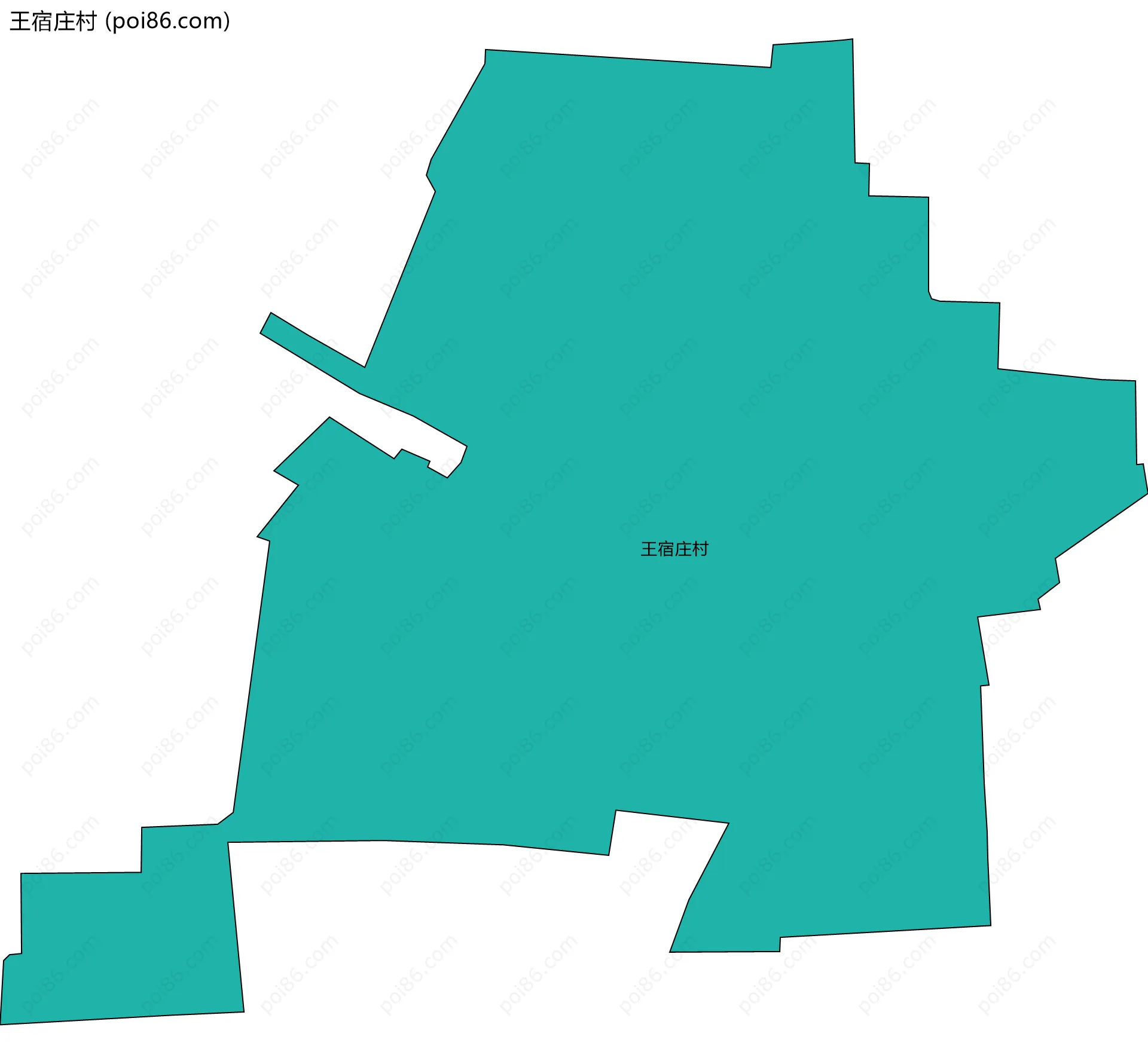 王宿庄村边界地图