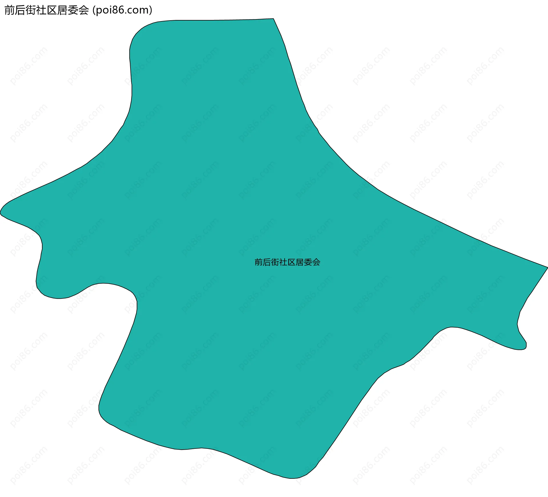 前后街社区居委会边界地图