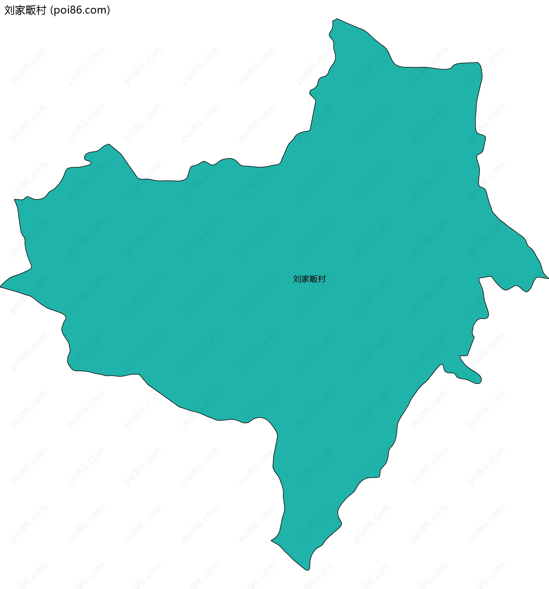 刘家畈村边界地图