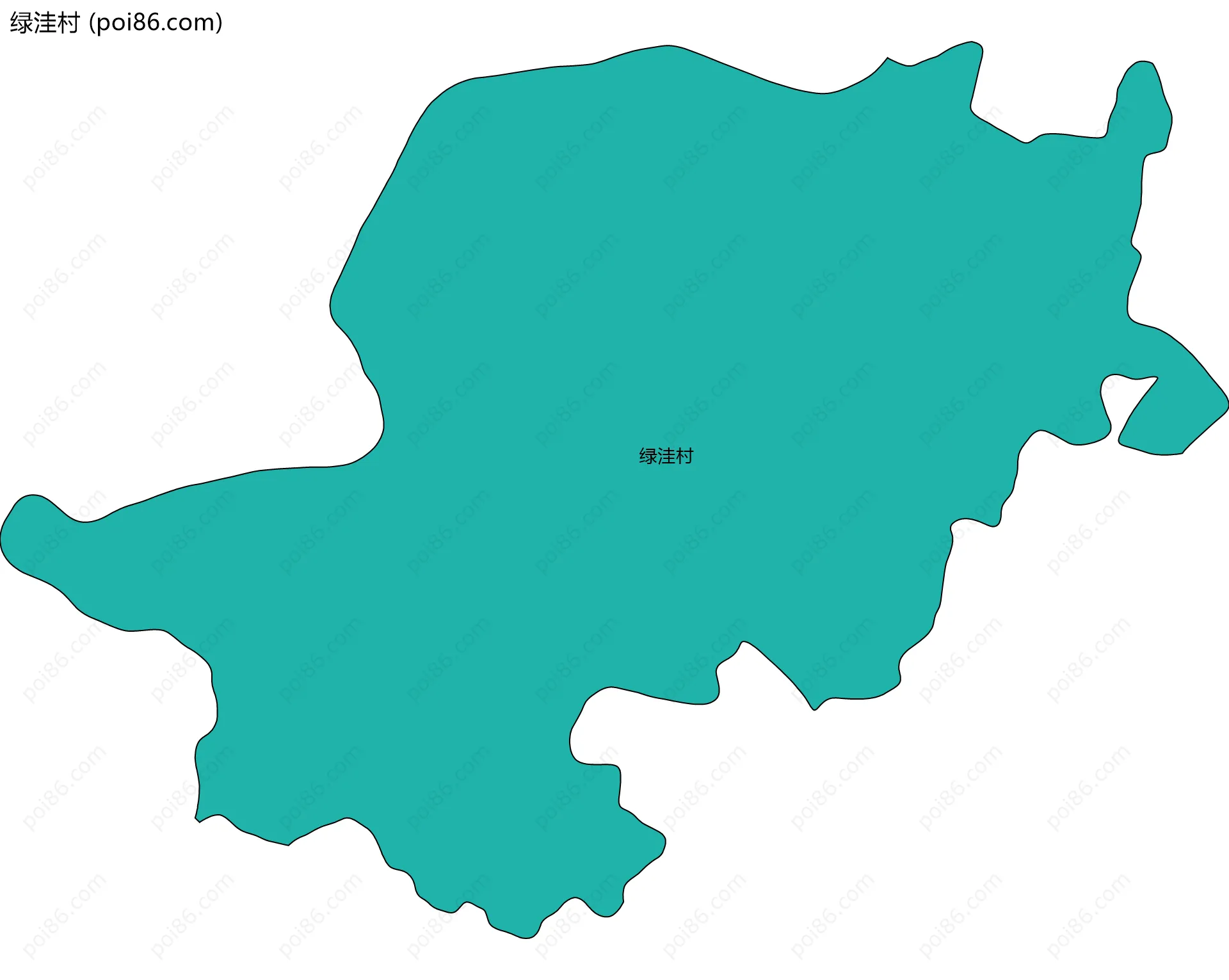 绿洼村边界地图