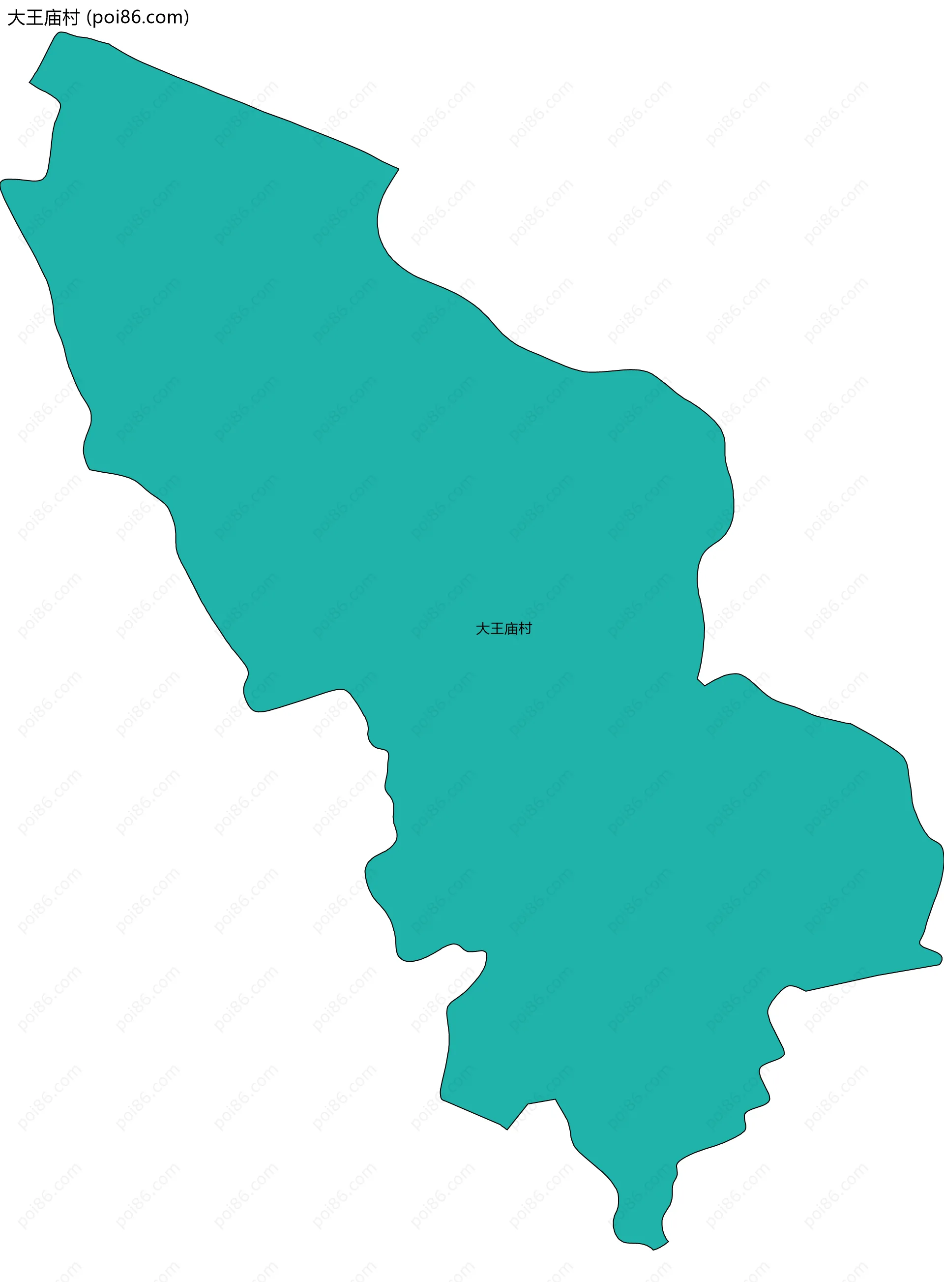 大王庙村边界地图