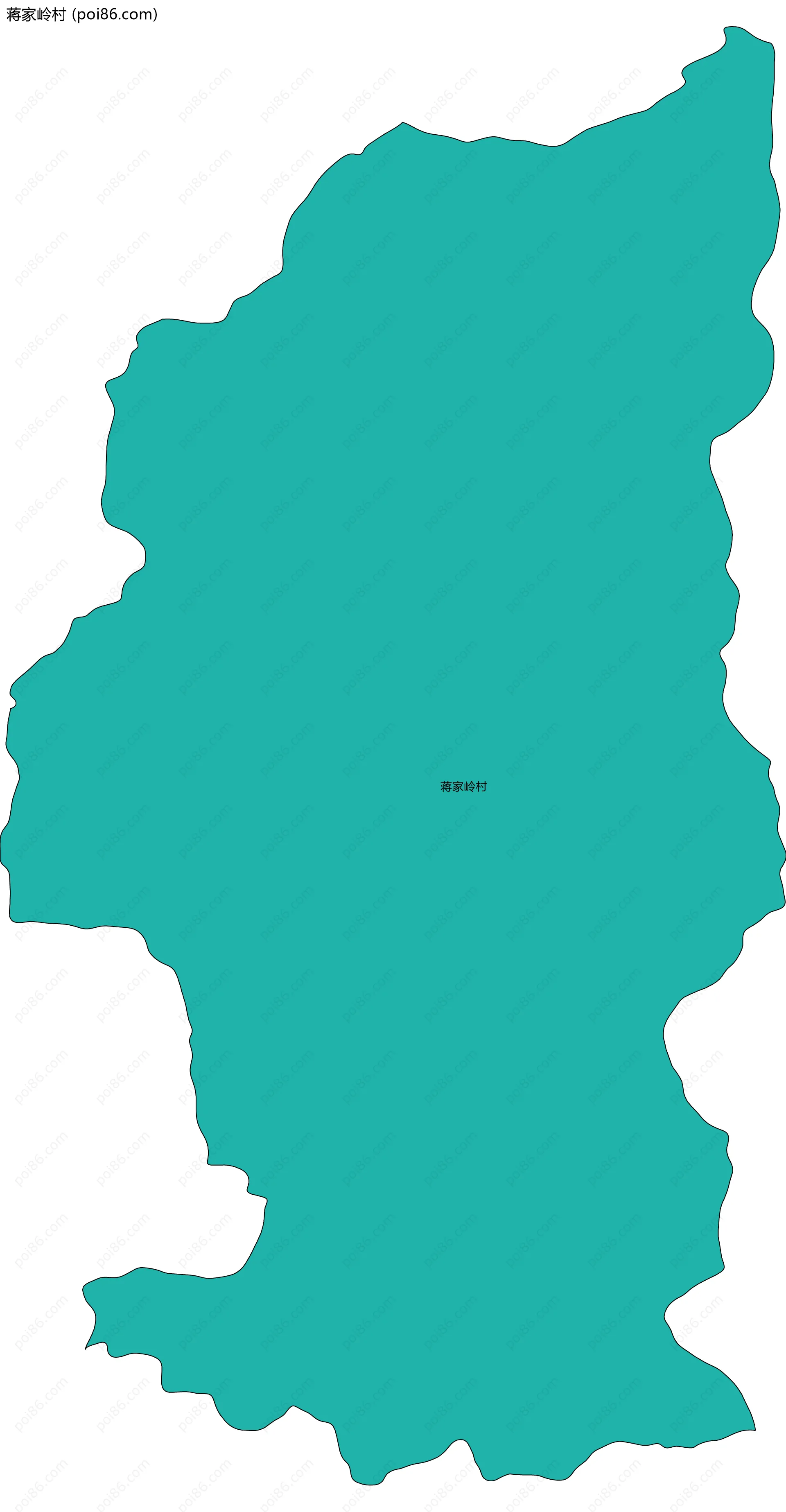 蒋家岭村边界地图