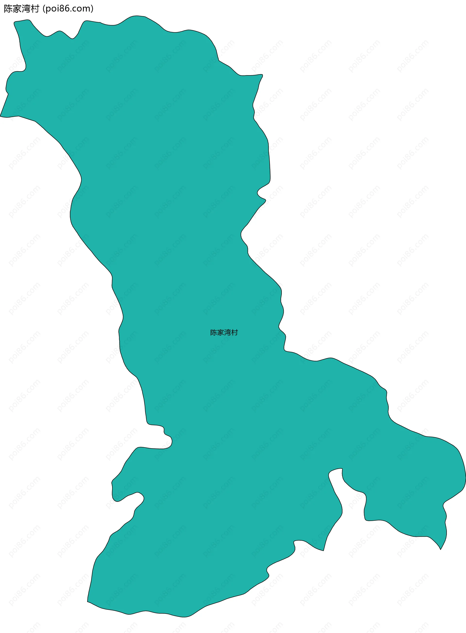 陈家湾村边界地图