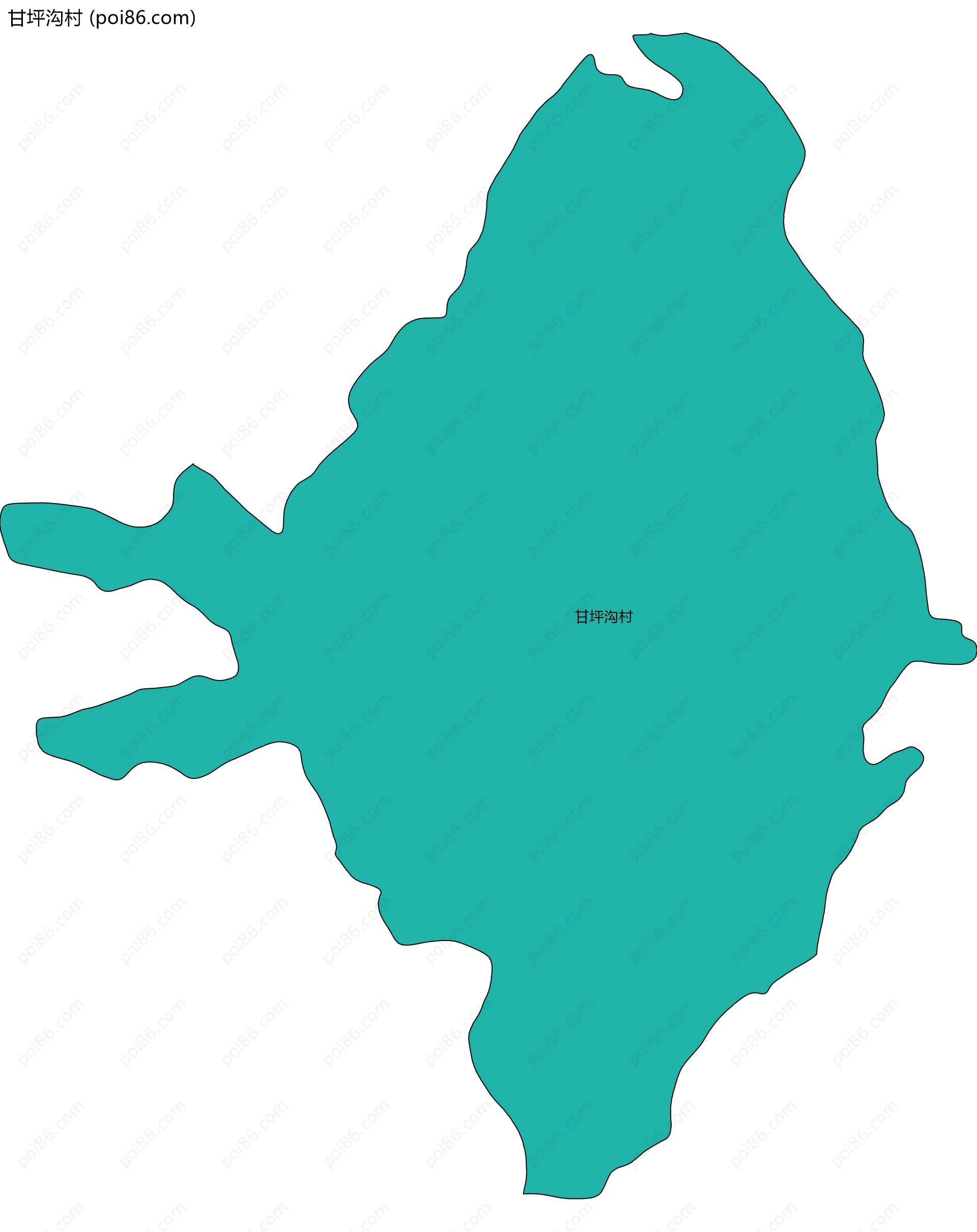 甘坪沟村边界地图