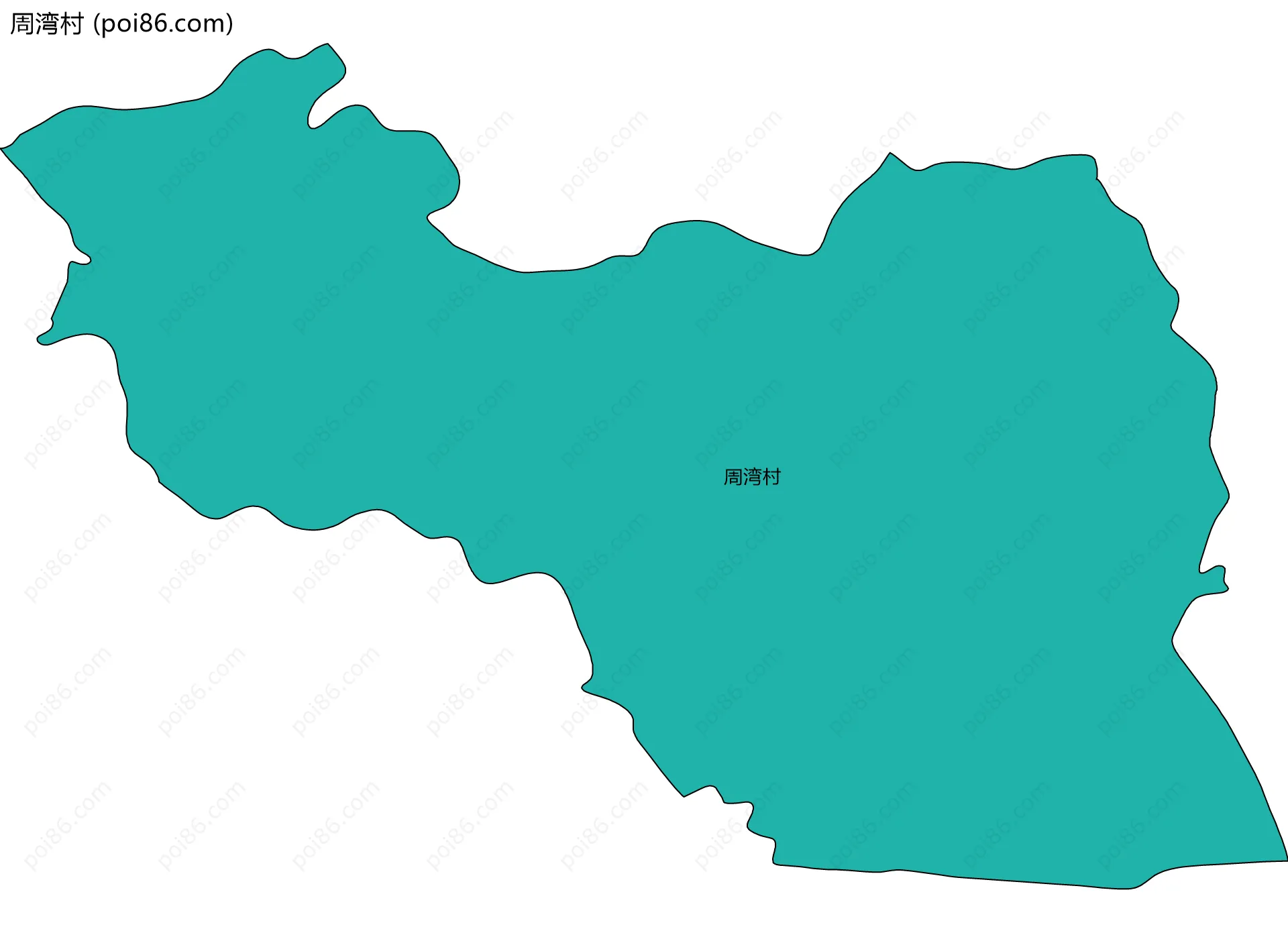 周湾村边界地图