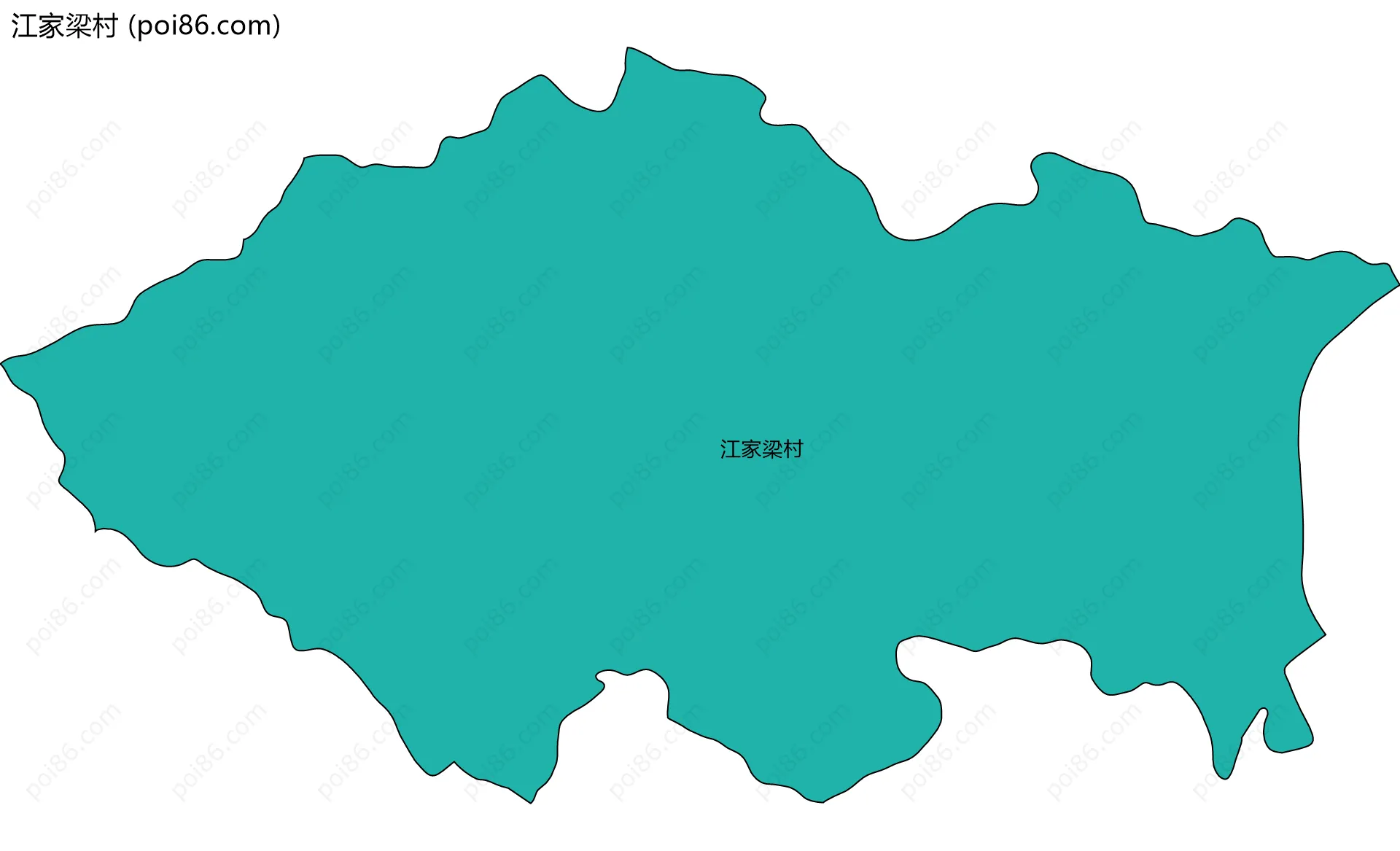 江家梁村边界地图